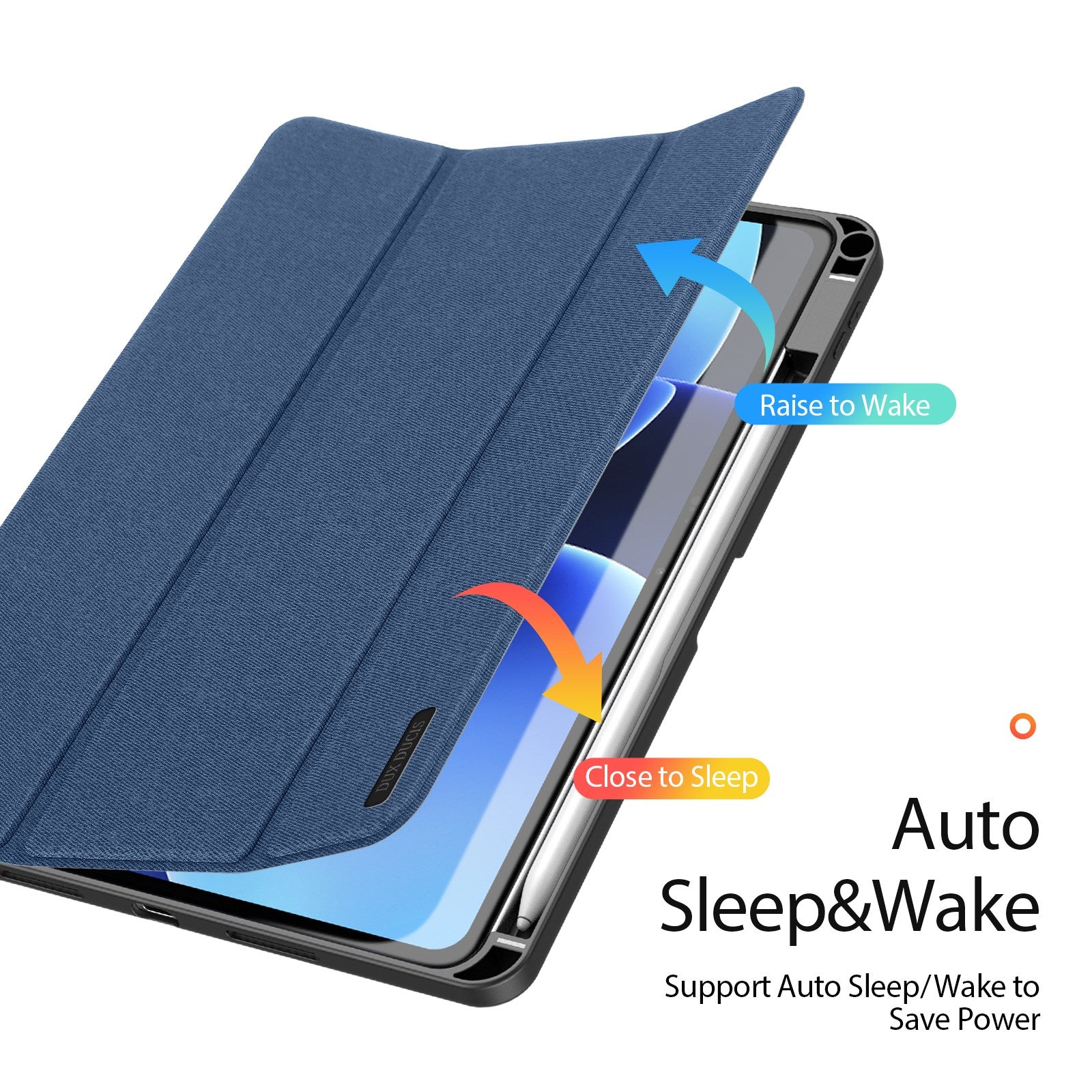 Xiaomi Pad 8 / 8 Pro / 7 / 7 Pro DUX DUCIS Tri-Fold Kunstlæder Flip Cover - Blå