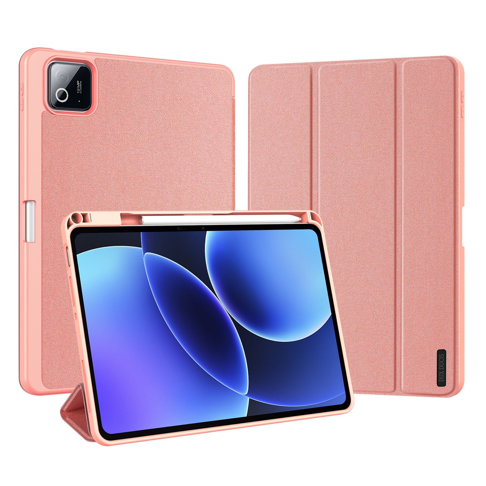 Xiaomi Pad 8 / 8 Pro / 7 / 7 Pro DUX DUCIS Tri-Fold Kunstlæder Flip Cover - Lyserød