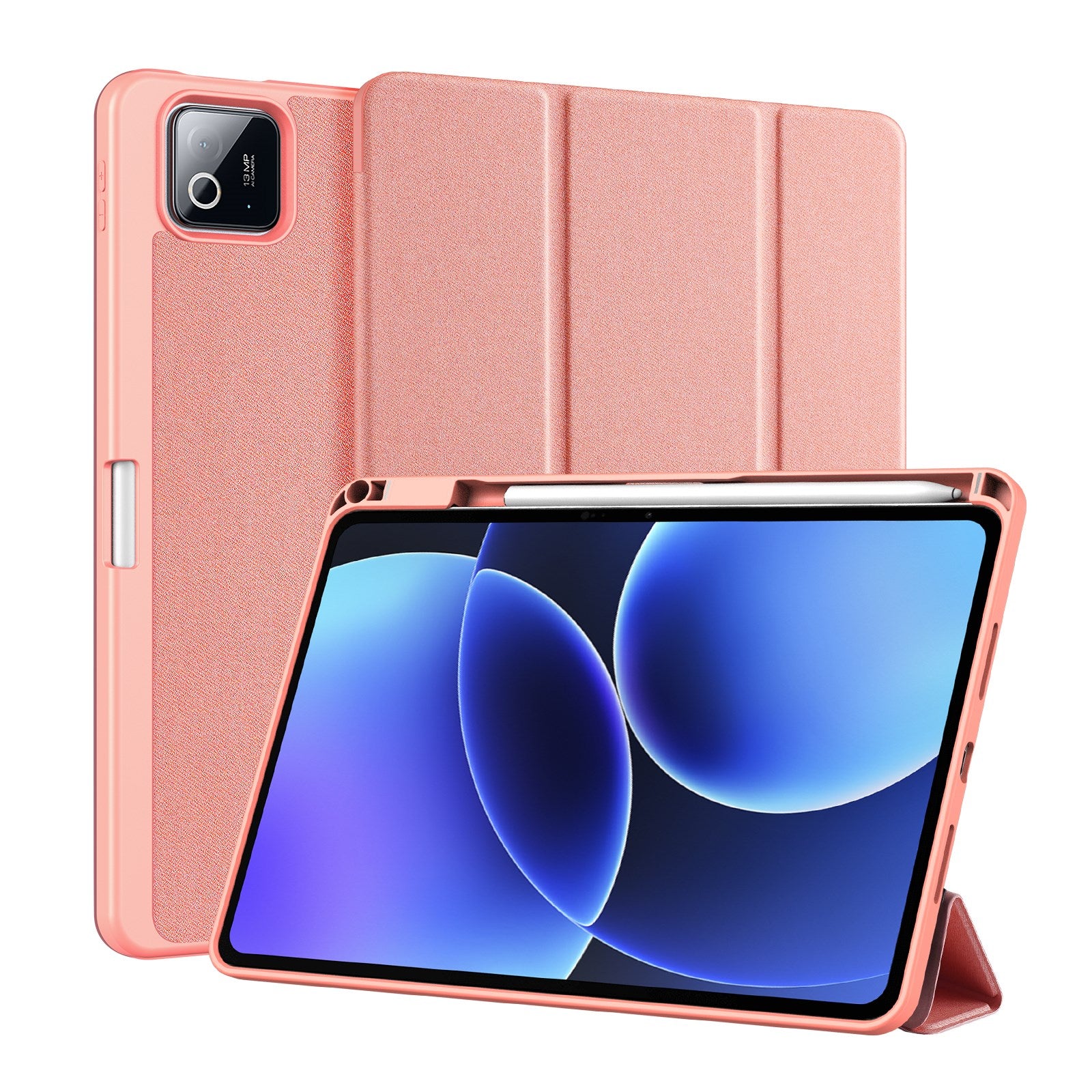 Xiaomi Pad 8 / 8 Pro / 7 / 7 Pro DUX DUCIS Tri-Fold Kunstlæder Flip Cover - Lyserød