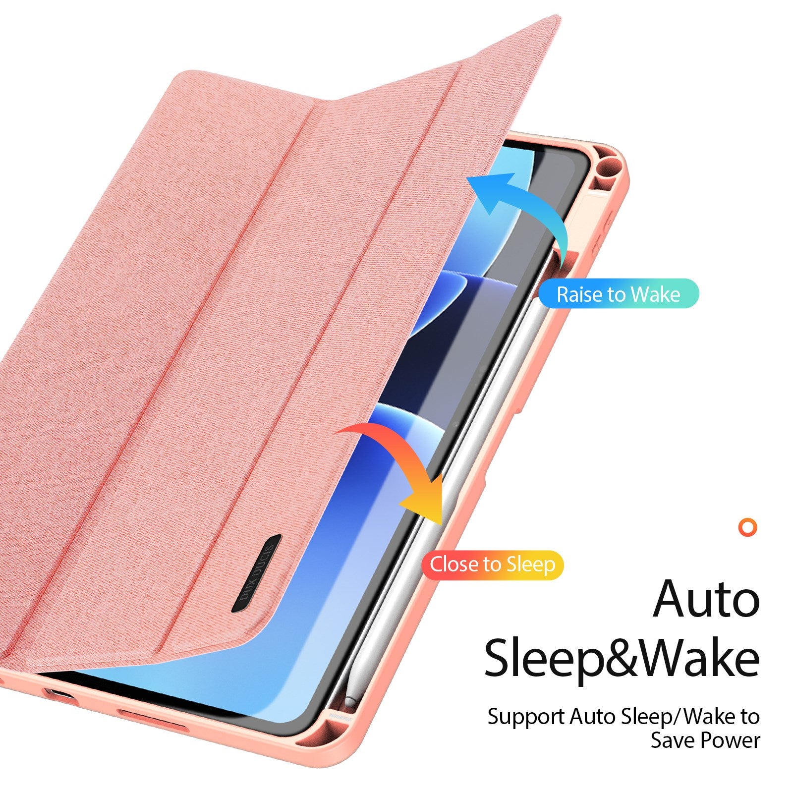 Xiaomi Pad 8 / 8 Pro / 7 / 7 Pro DUX DUCIS Tri-Fold Kunstlæder Flip Cover - Lyserød