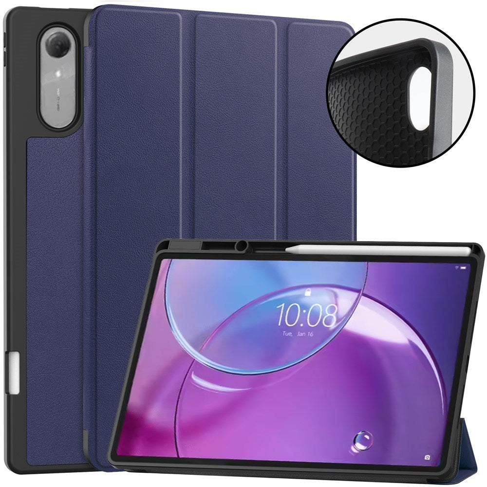Lenovo Idea Tab Pro (2. Gen.) 13" EIDERWOOD Kunstlæder Flip Cover m. Ståfunktion & Pencil Holder - Blå
