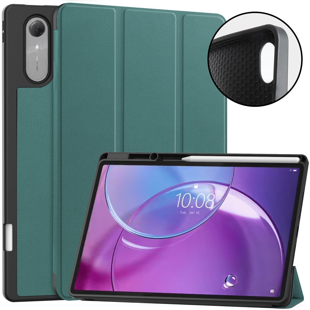 Lenovo Idea Tab Pro (2. Gen.) 13" EIDERWOOD Kunstlæder Flip Cover m. Ståfunktion & Pencil Holder - Grøn