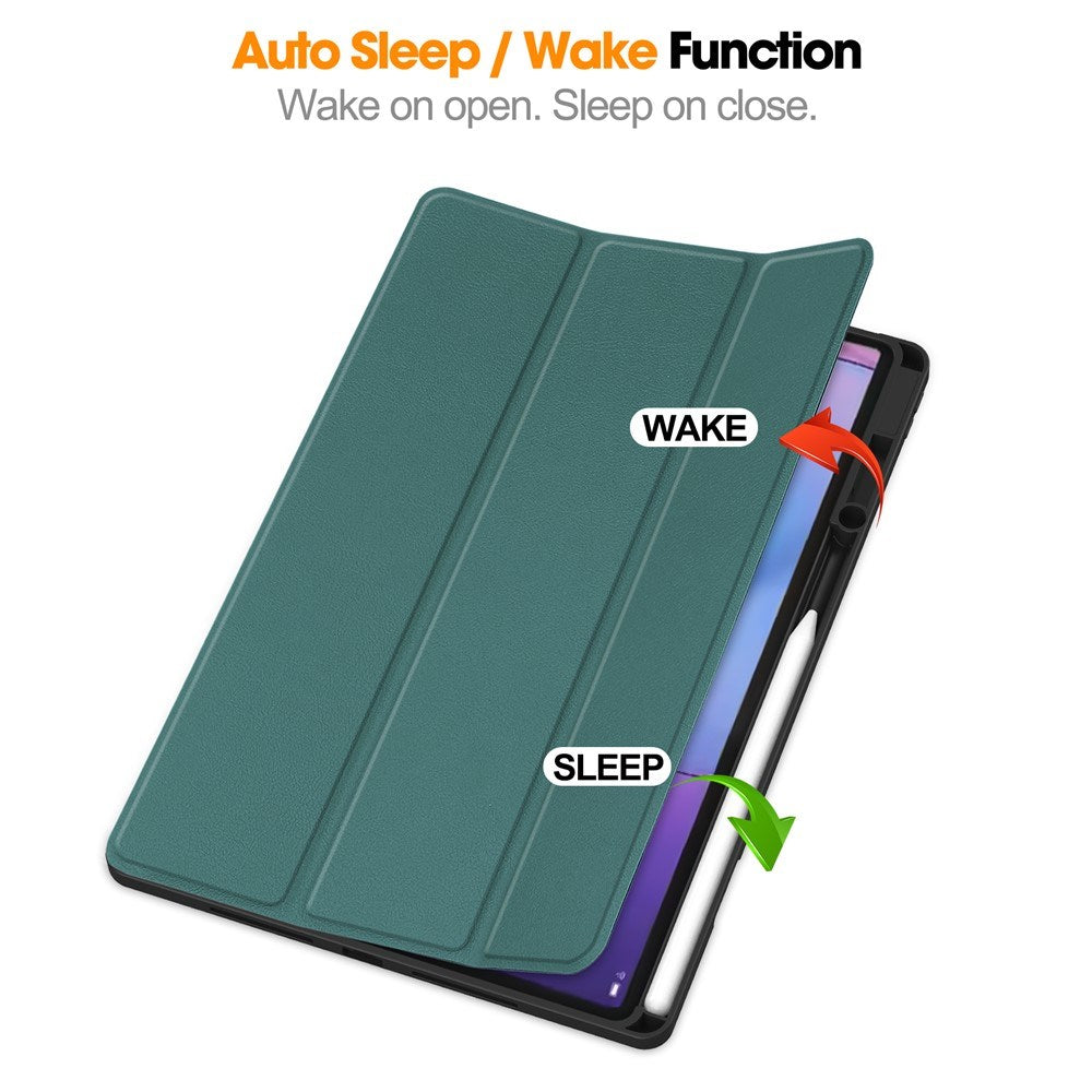 Lenovo Idea Tab Pro (2. Gen.) 13" EIDERWOOD Kunstlæder Flip Cover m. Ståfunktion & Pencil Holder - Grøn