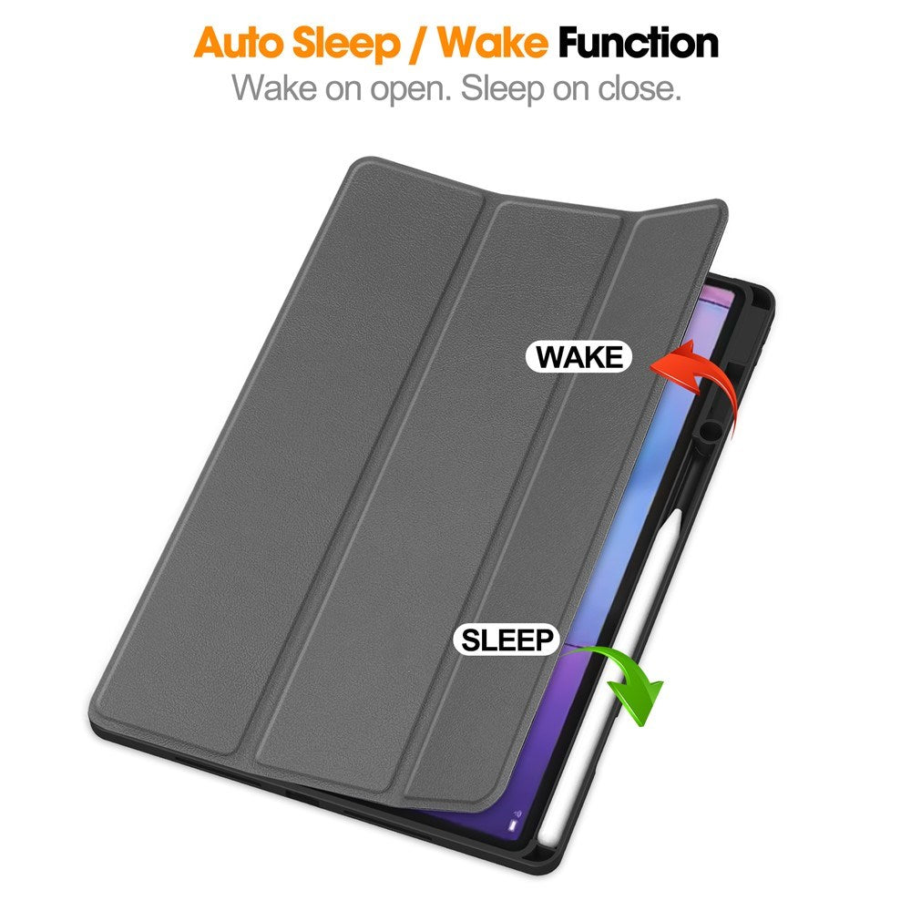 Lenovo Idea Tab Pro (2. Gen.) 13" EIDERWOOD Kunstlæder Flip Cover m. Ståfunktion & Pencil Holder - Grå