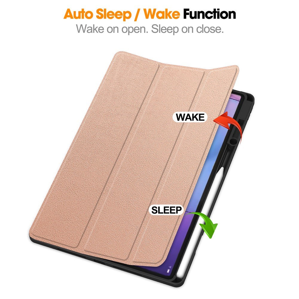 Lenovo Idea Tab Pro (2. Gen.) 13" EIDERWOOD Kunstlæder Flip Cover m. Ståfunktion & Pencil Holder - Rose Gold