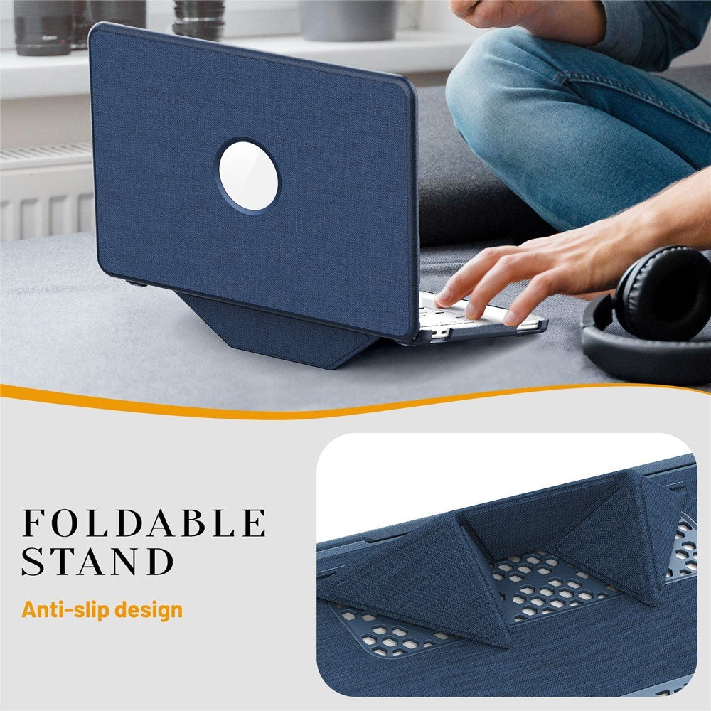 MacBook Neo 13 A18 Pro (2026) EIDERWOOD Cover m. Udskæring til Logo & Ståfunktion - Blå