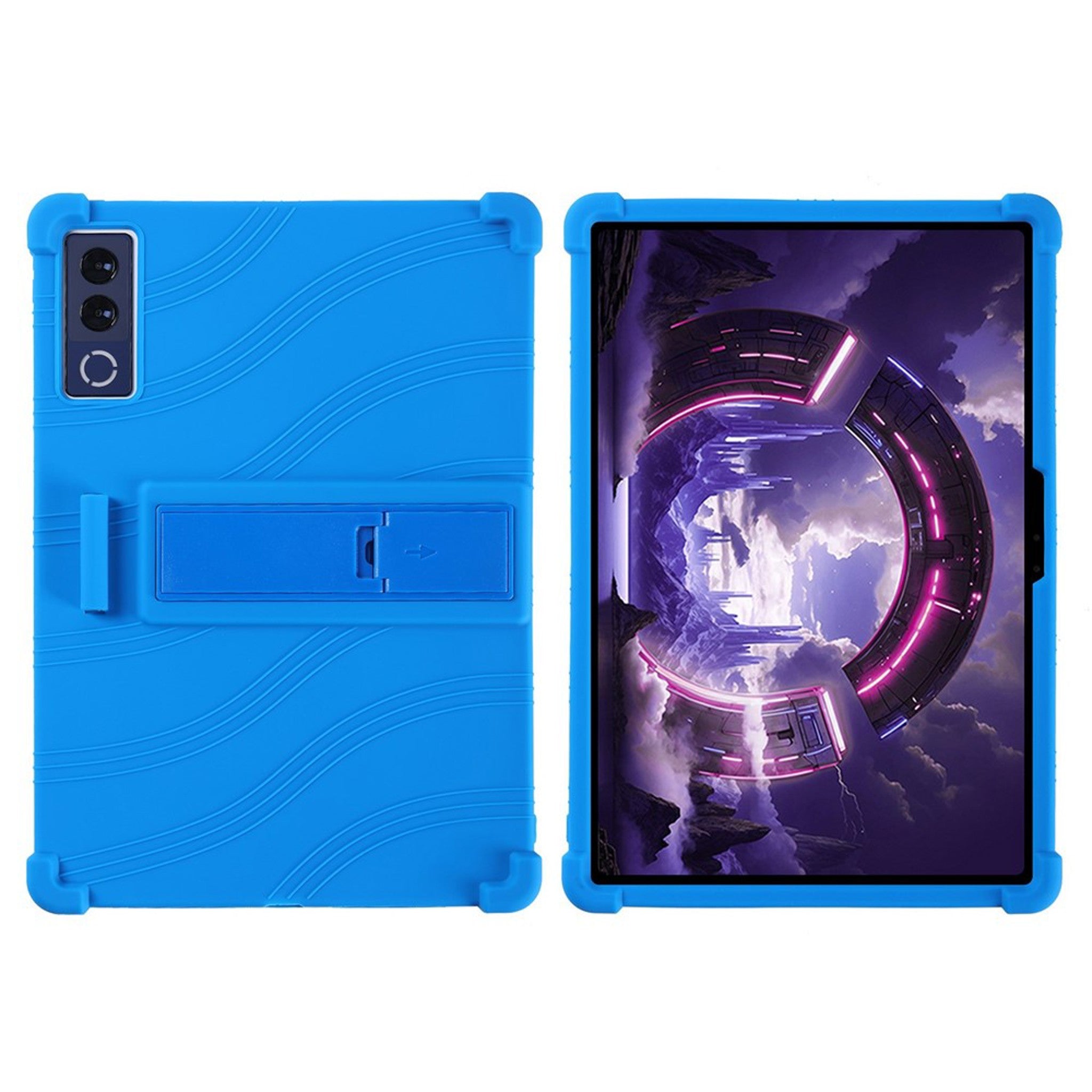 Lenovo Yoga Tab Plus Gen 2 13" EIDERWOOD Robust Silikone Cover m. Justerbar Kickstand & Stødabsorberende Hjørner - Blå