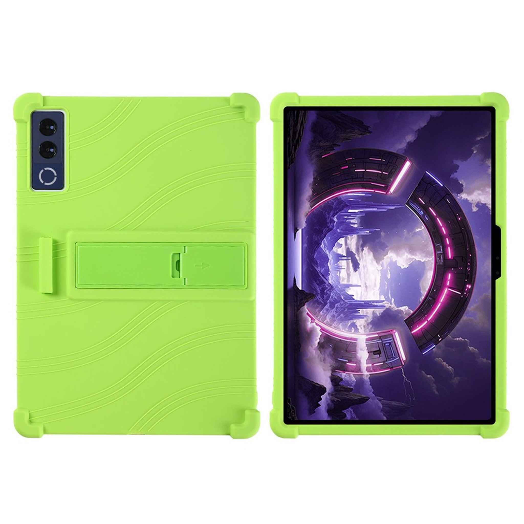 Lenovo Yoga Tab Plus Gen 2 13" EIDERWOOD Robust Silikone Cover m. Justerbar Kickstand & Stødabsorberende Hjørner - Grøn