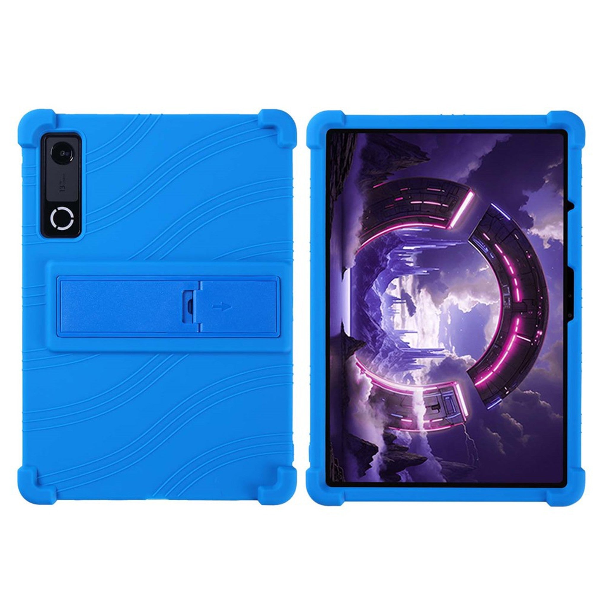 Lenovo Yoga Tab Gen 2 11.1" EIDERWOOD Robust Silikone Cover m. Justerbar Kickstand & Stødabsorberende Hjørner - Blå