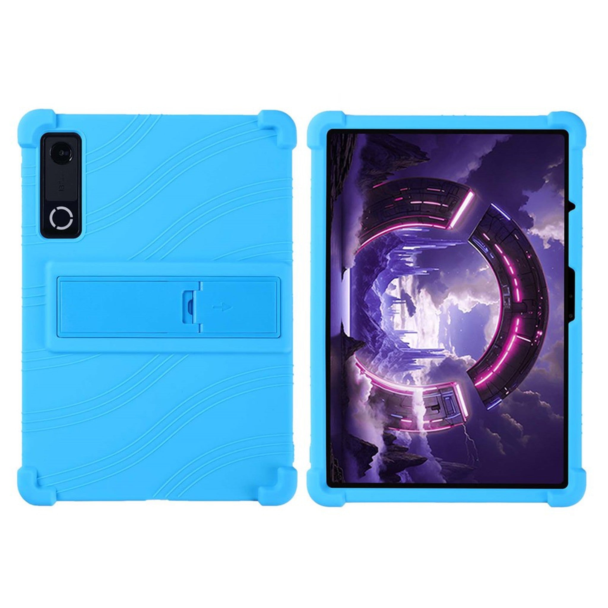 Lenovo Yoga Tab Gen 2 11.1" EIDERWOOD Robust Silikone Cover m. Justerbar Kickstand & Stødabsorberende Hjørner - Lyseblå