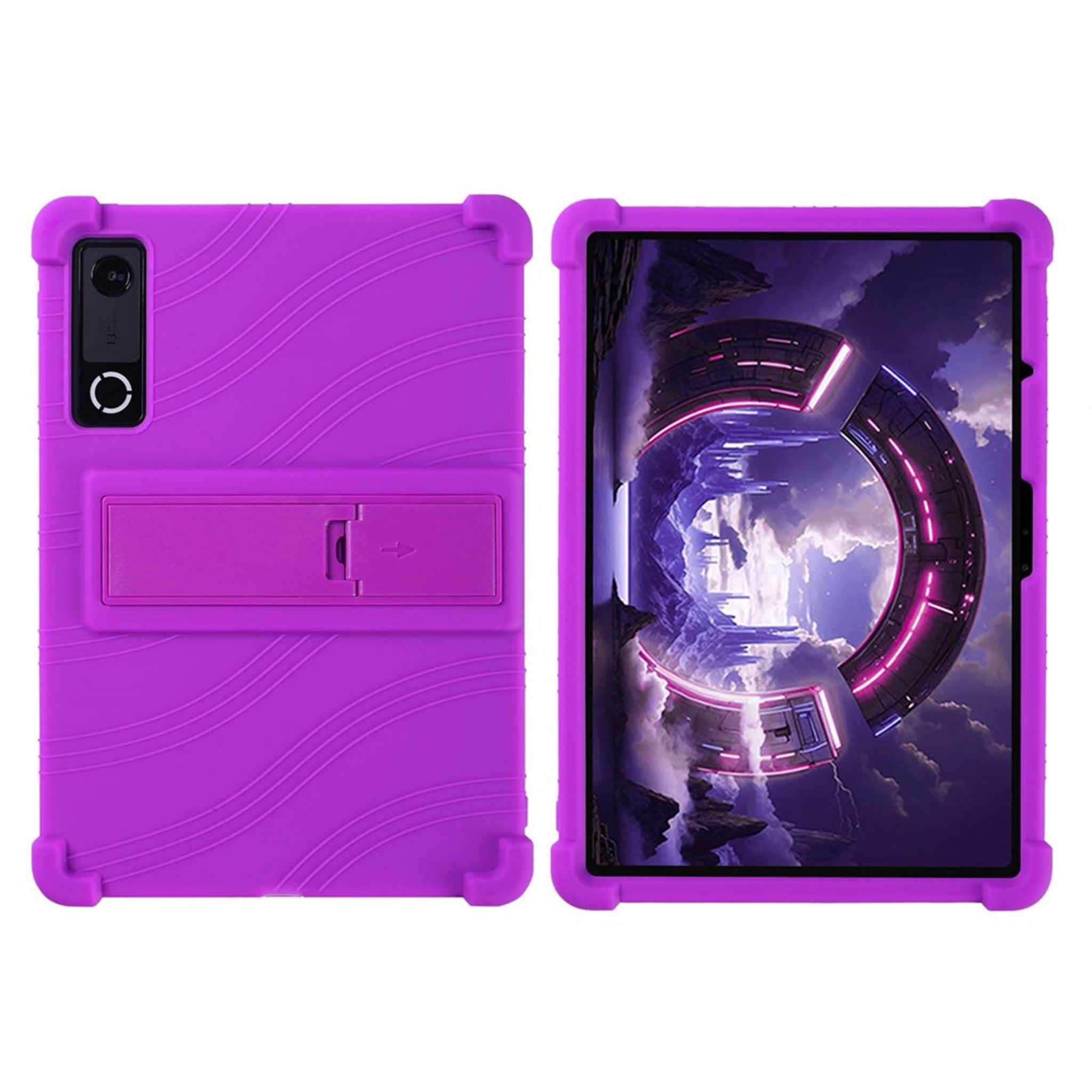 Lenovo Yoga Tab Gen 2 11.1" EIDERWOOD Robust Silikone Cover m. Justerbar Kickstand & Stødabsorberende Hjørner - Lilla