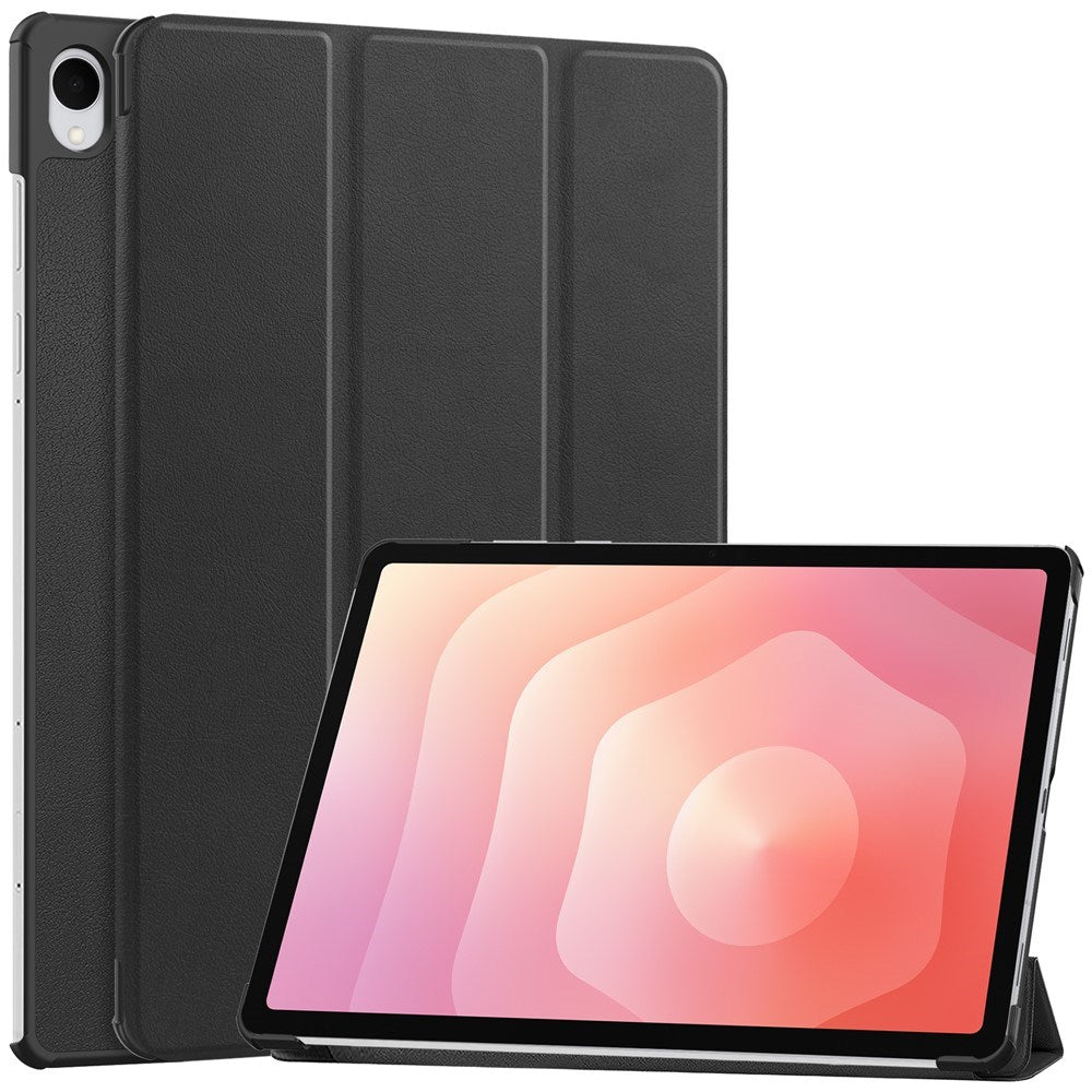Samsung Galaxy Tab S12+ (Plus) EIDERWOOD Kunstlæder Flip Cover m. Ståfunktion - Sort