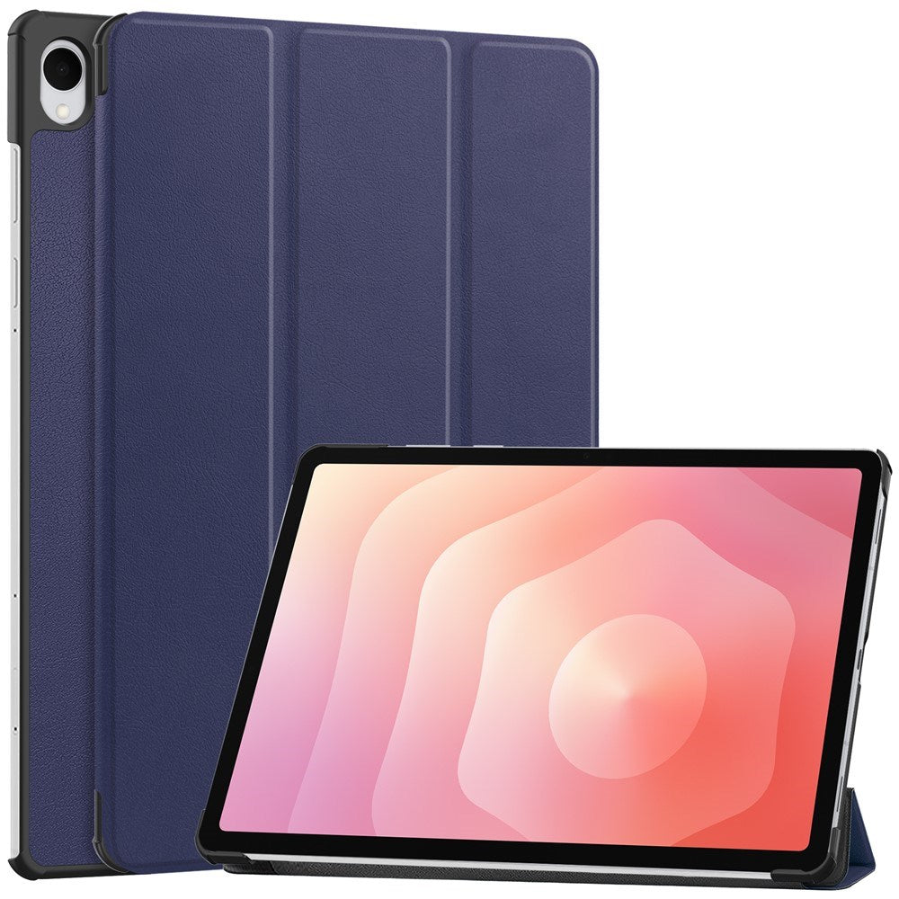 Samsung Galaxy Tab S12+ (Plus) EIDERWOOD Kunstlæder Flip Cover m. Ståfunktion - Blå