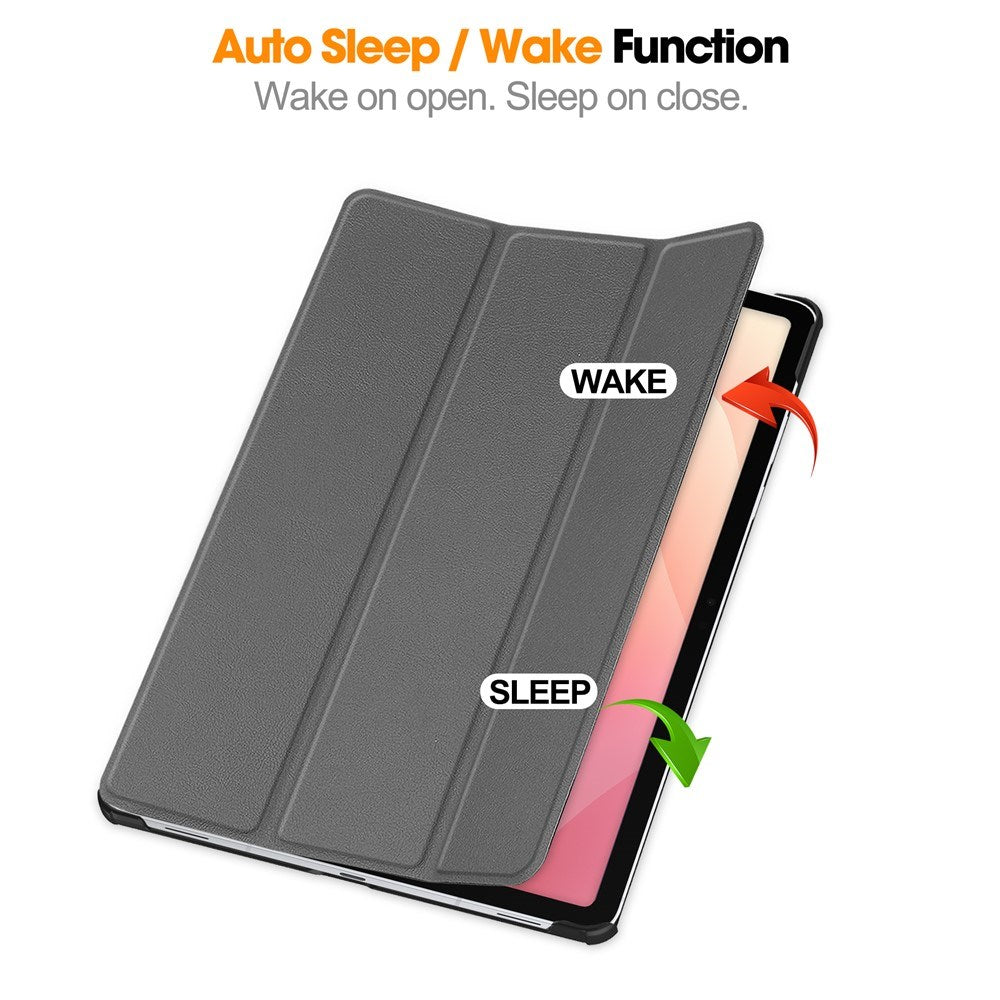 Samsung Galaxy Tab S12+ (Plus) EIDERWOOD Kunstlæder Flip Cover m. Ståfunktion - Grå