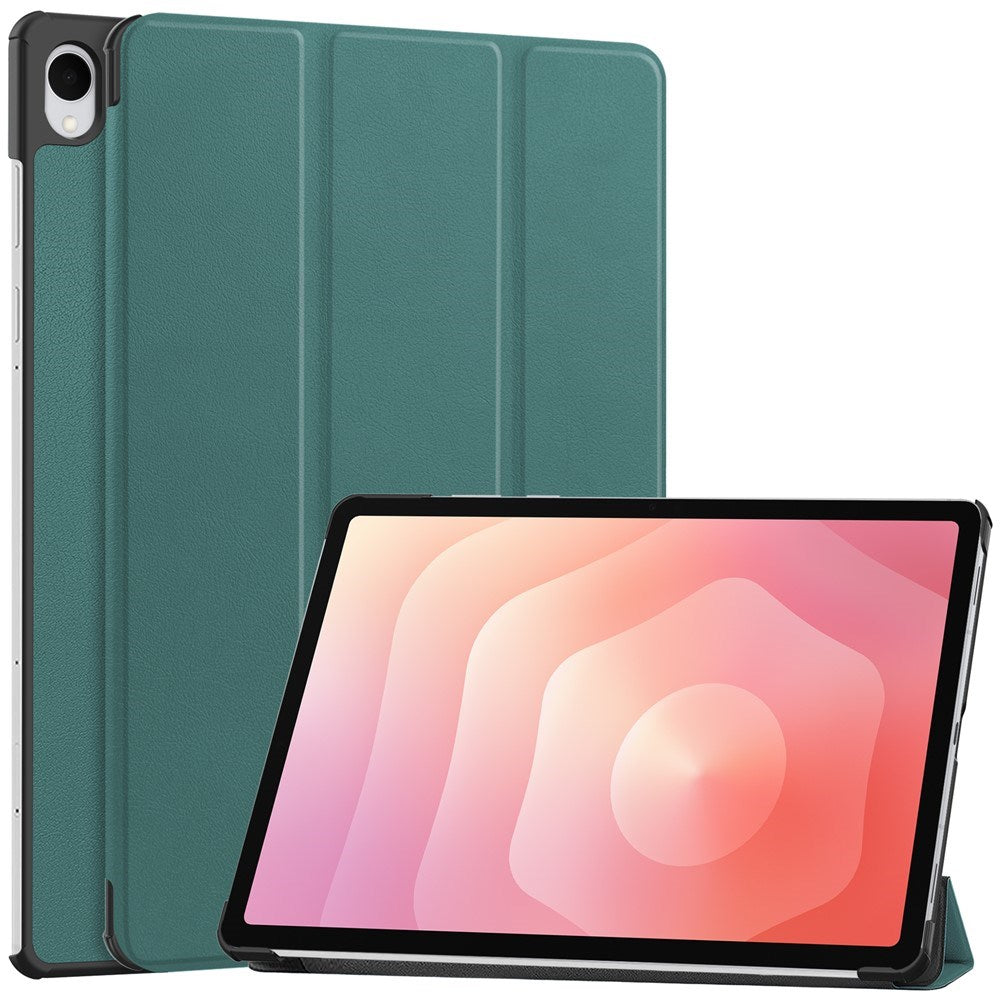 Samsung Galaxy Tab S12+ (Plus) EIDERWOOD Kunstlæder Flip Cover m. Ståfunktion - Grøn