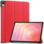 Samsung Galaxy Tab S12+ (Plus) EIDERWOOD Kunstlæder Flip Cover m. Ståfunktion - Rød