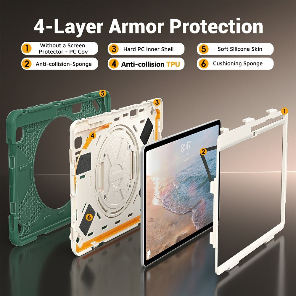 Samsung Galaxy Tab S12+ (Plus) EIDERWOOD Hybrid Håndværker Cover m. Kickstand - Grøn