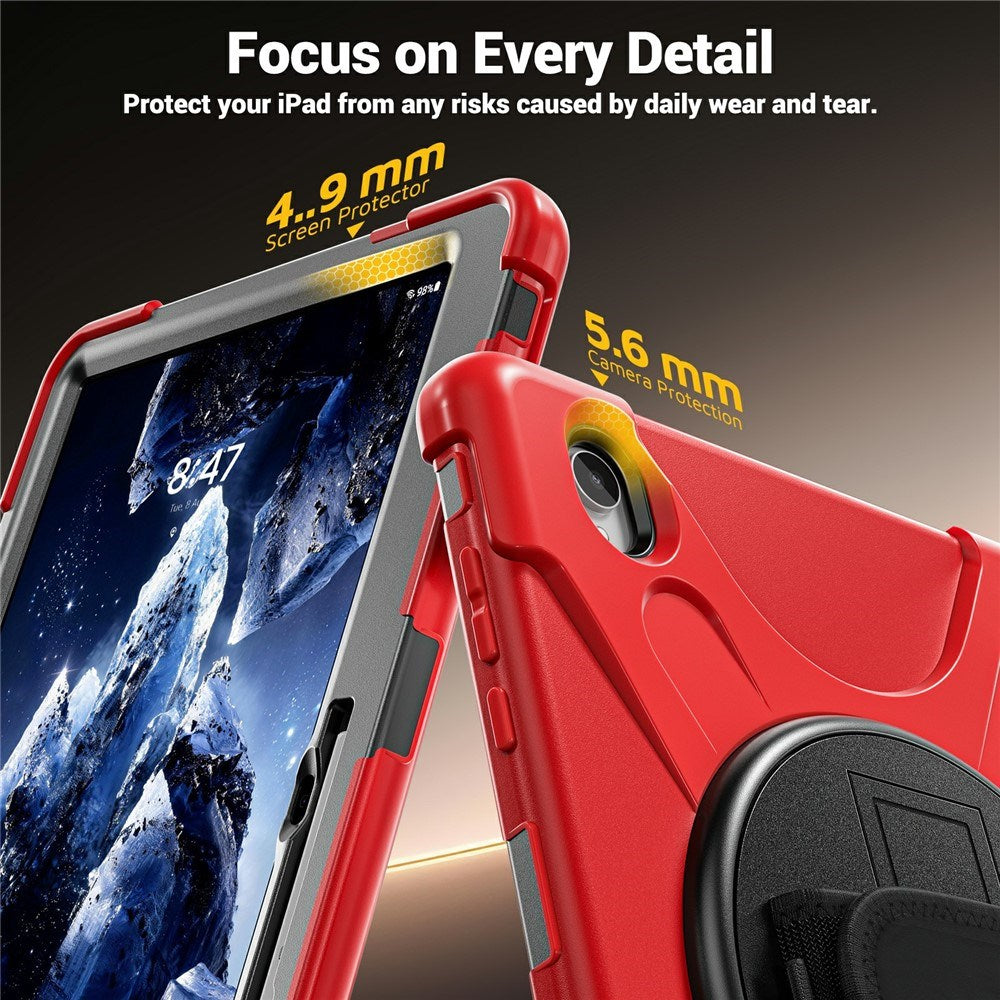 Samsung Galaxy Tab S12+ (Plus) EIDERWOOD Hybrid Håndværker Cover m. Kickstand - Rød