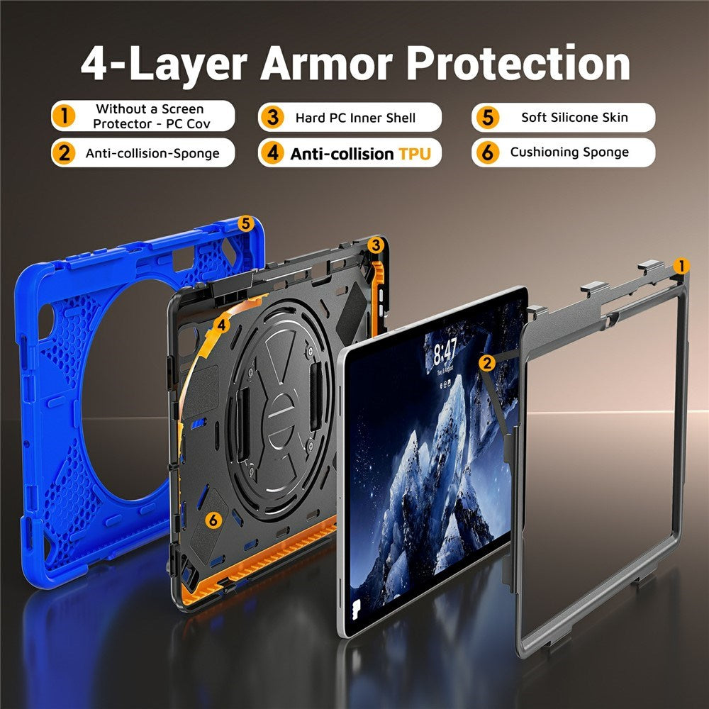 Samsung Galaxy Tab S12+ (Plus) EIDERWOOD Hybrid Håndværker Cover m. Kickstand - Blå
