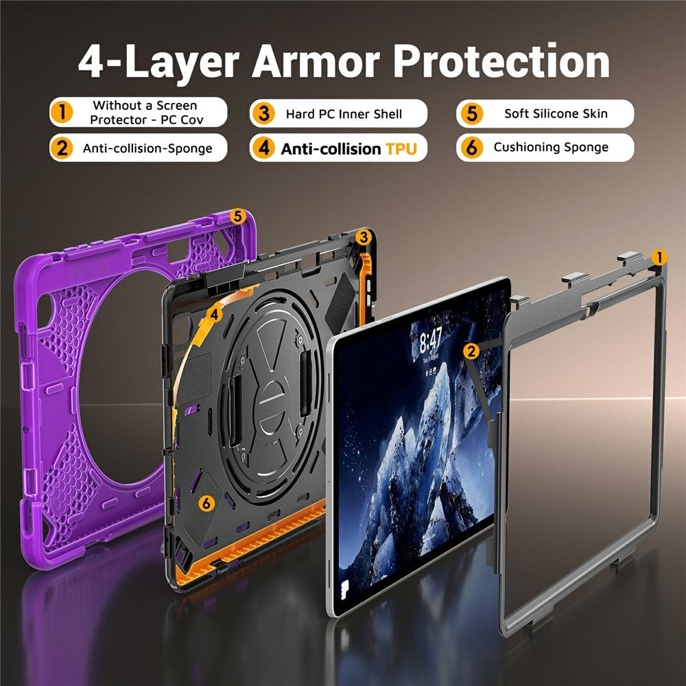 Samsung Galaxy Tab S12+ (Plus) EIDERWOOD Hybrid Håndværker Cover m. Kickstand - Lilla