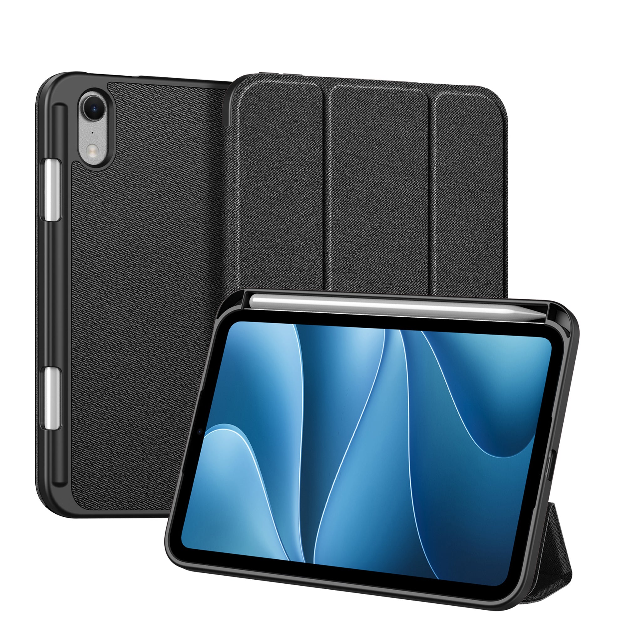 iPad Mini (2026) 8. Gen. DUX DUCIS DOMO Tri-Fold Kunstlæder Flip Cover - Sort