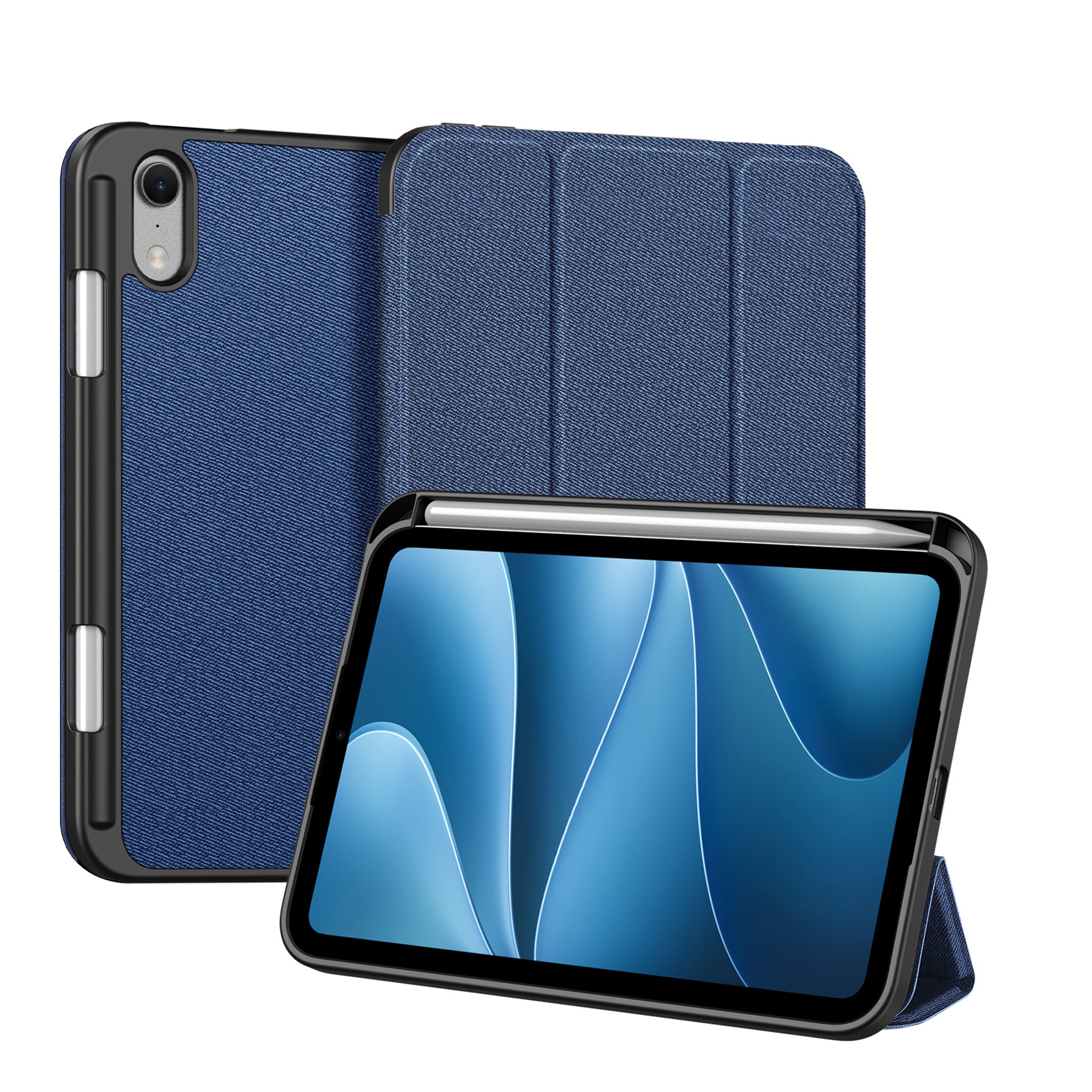 iPad Mini (2026) 8. Gen. DUX DUCIS DOMO Tri-Fold Kunstlæder Flip Cover - Blå