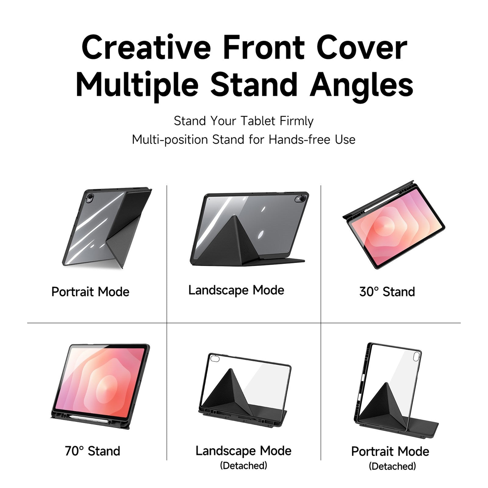 Samsung Galaxy Tab S12+ (Plus) DUX DUCIS Origami Hybrid Kunstlæder Flip Cover - Sort