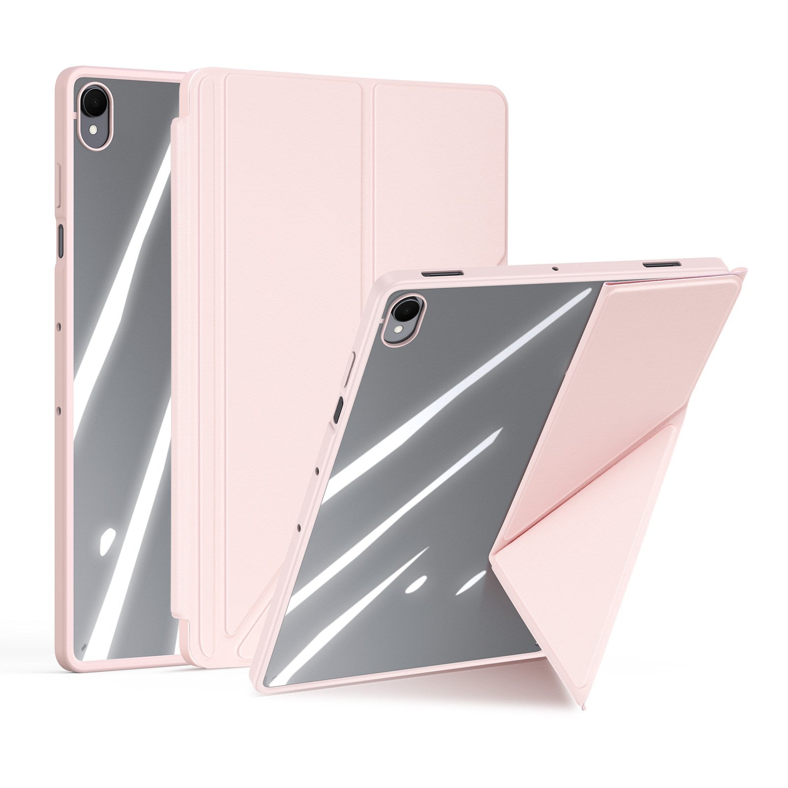 Samsung Galaxy Tab S12+ (Plus) DUX DUCIS Origami Hybrid Kunstlæder Flip Cover - Lyserød