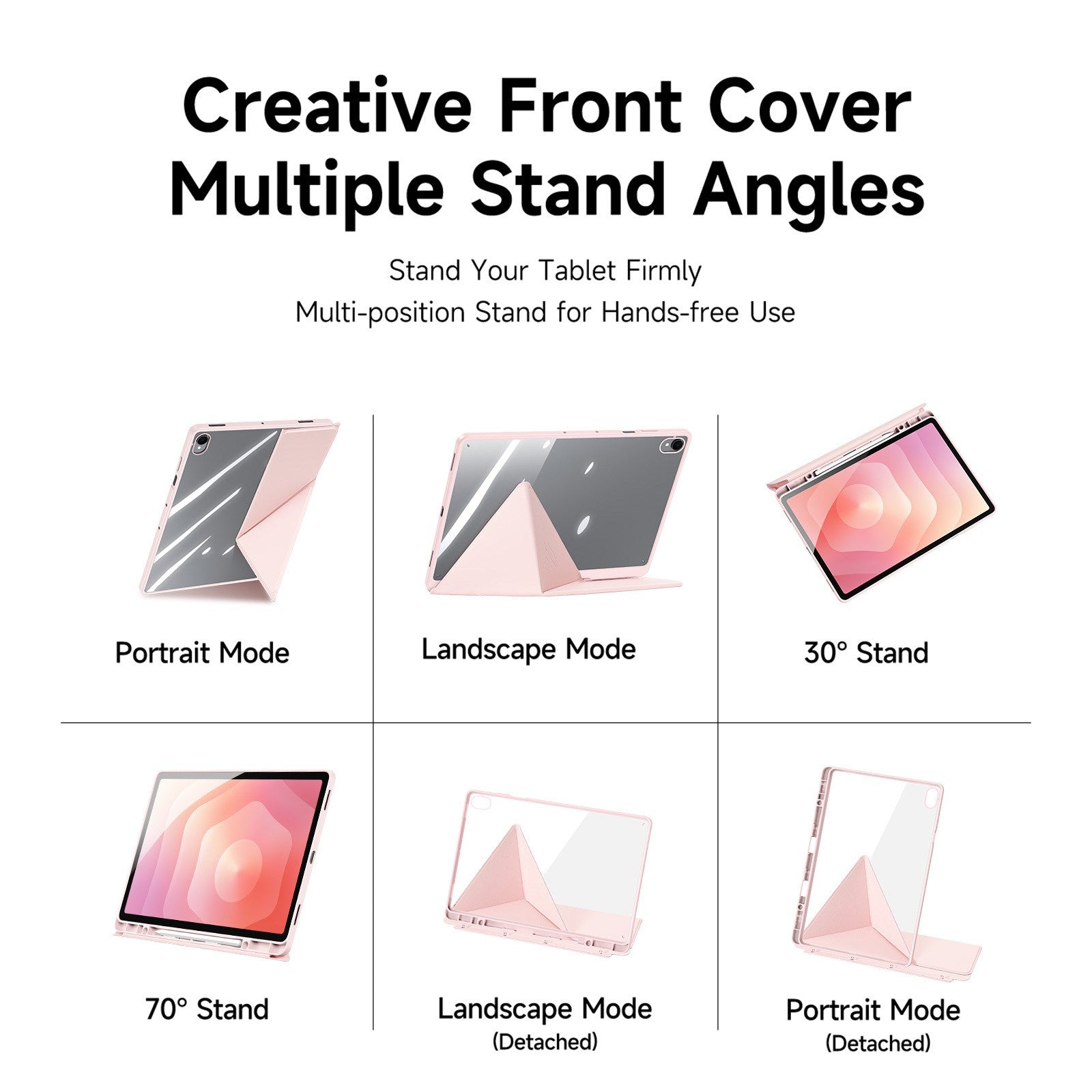 Samsung Galaxy Tab S12+ (Plus) DUX DUCIS Origami Hybrid Kunstlæder Flip Cover - Lyserød