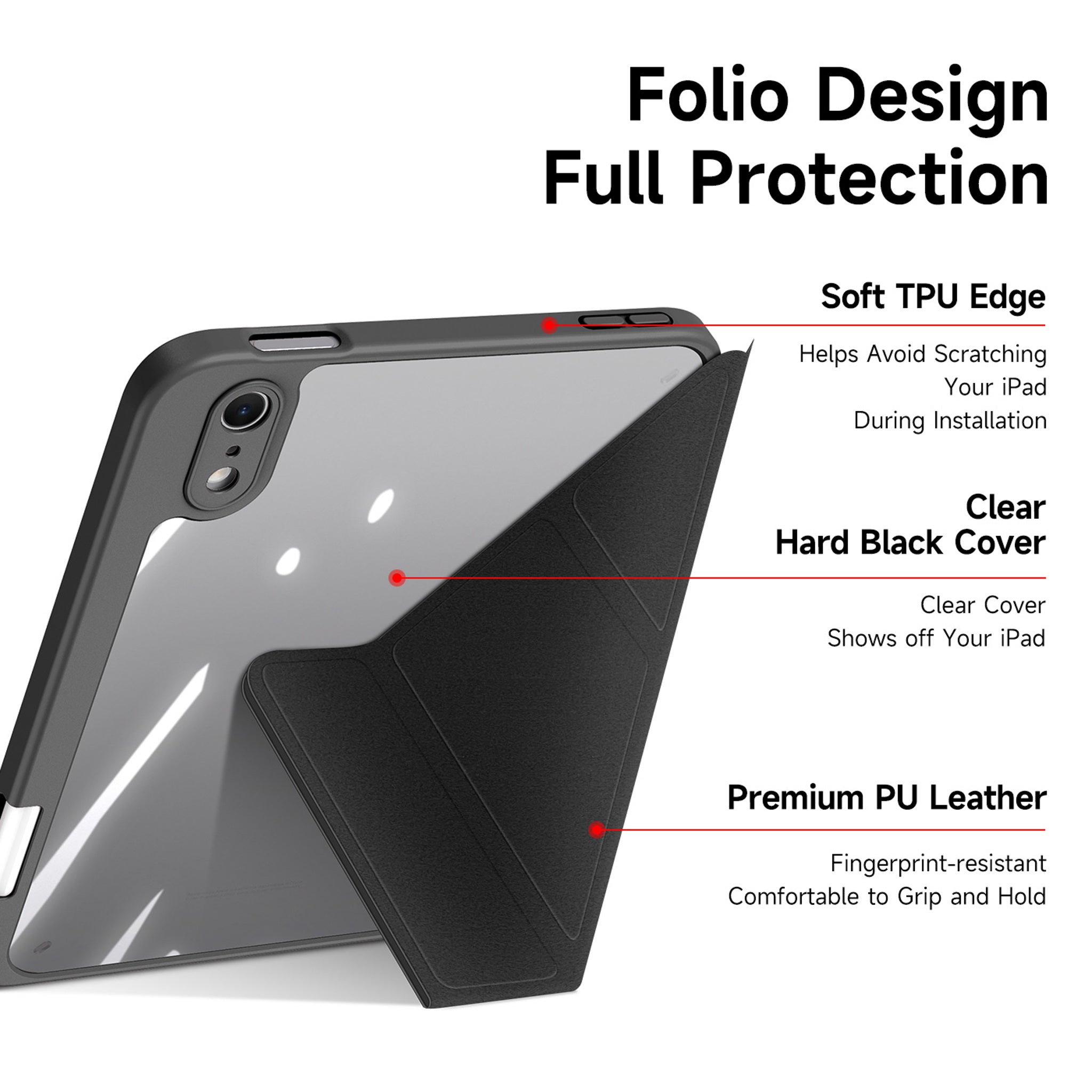 iPad Mini (2026) 8. Gen. DUX DUCIS MAGI Origami Hybrid Flip Cover m. Ståfunktion - Sort