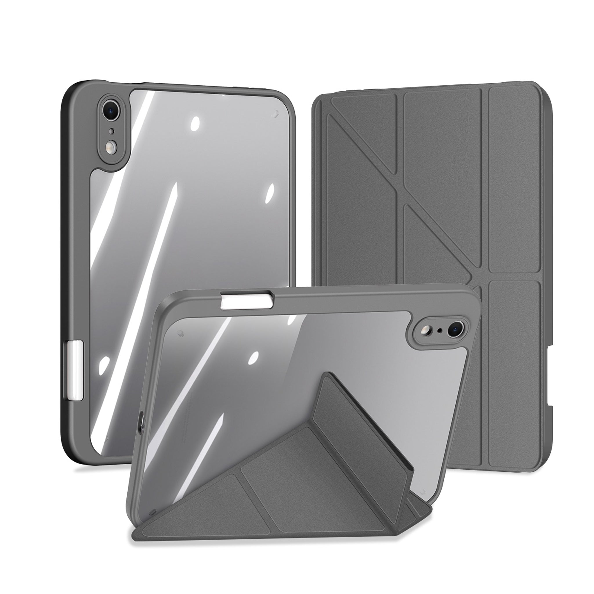 iPad Mini (2026) 8. Gen. DUX DUCIS MAGI Origami Hybrid Flip Cover m. Ståfunktion - Grå