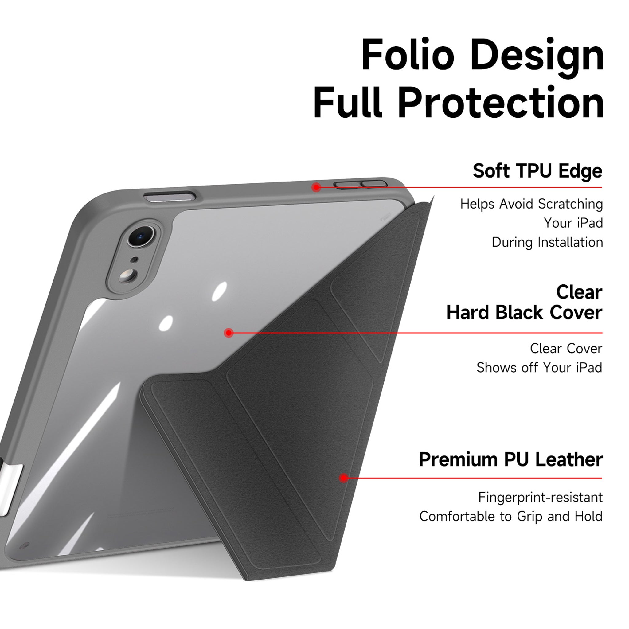 iPad Mini (2026) 8. Gen. DUX DUCIS MAGI Origami Hybrid Flip Cover m. Ståfunktion - Grå