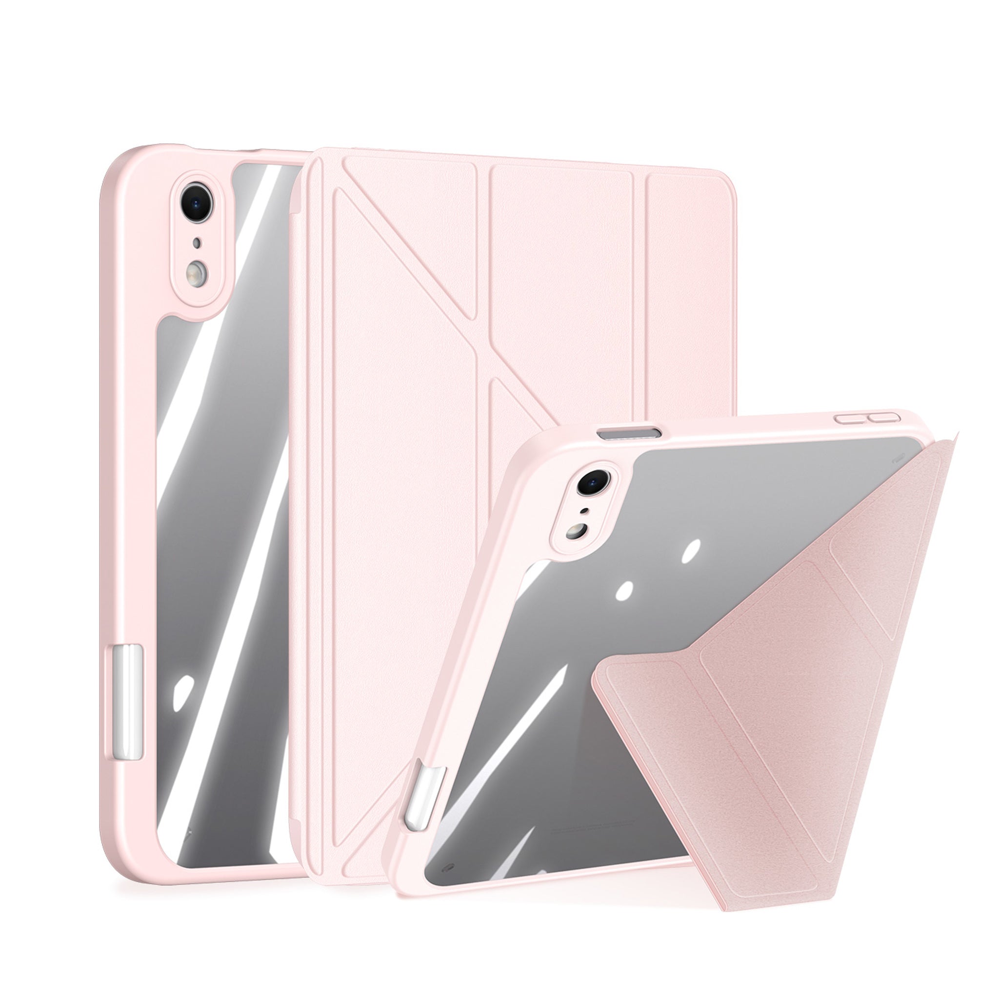 iPad Mini (2026) 8. Gen. DUX DUCIS MAGI Origami Hybrid Flip Cover m. Ståfunktion - Lyserød