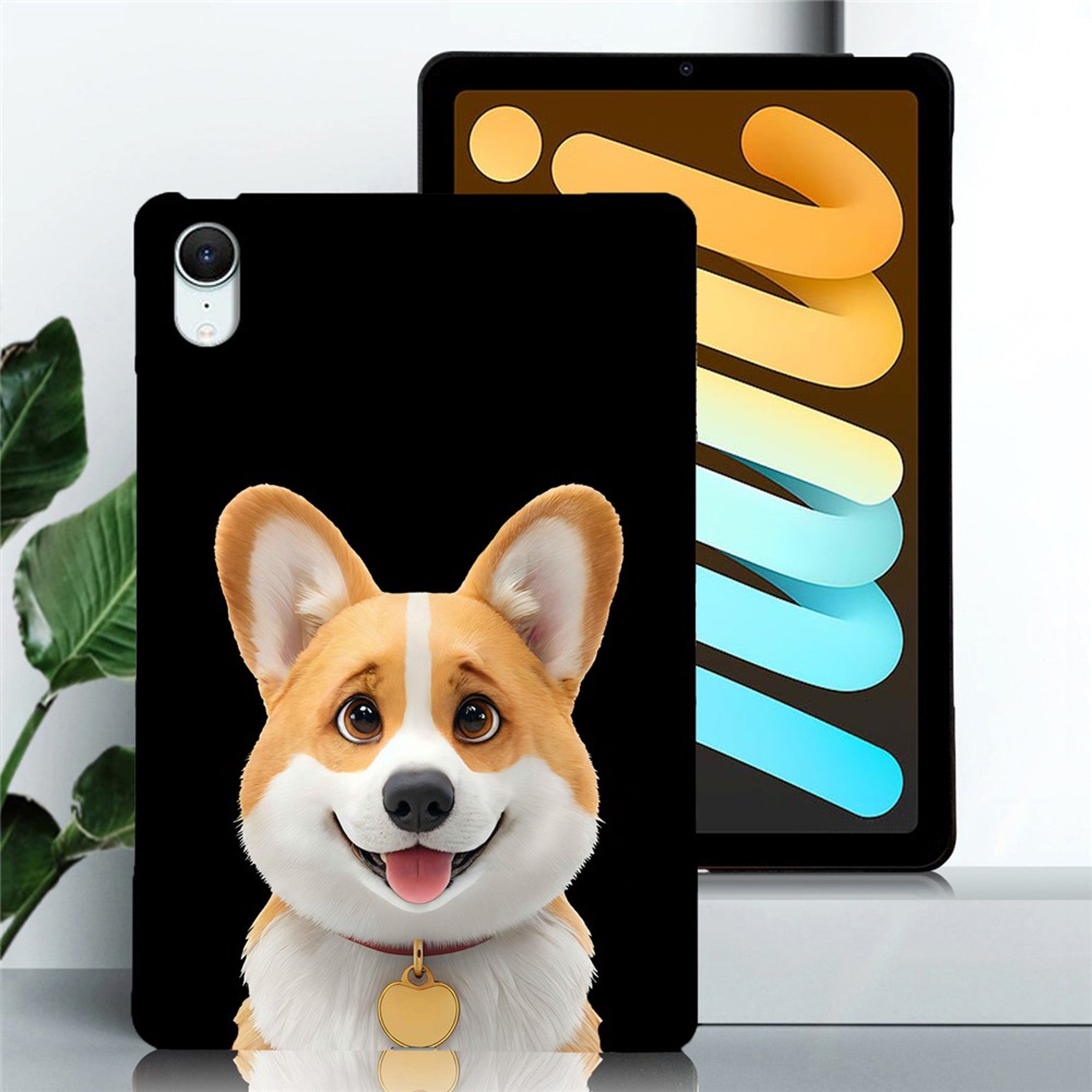 iPad Mini (2026) EIDERWOOD Fleksibelt Plast Cover - Hund (Corgi)
