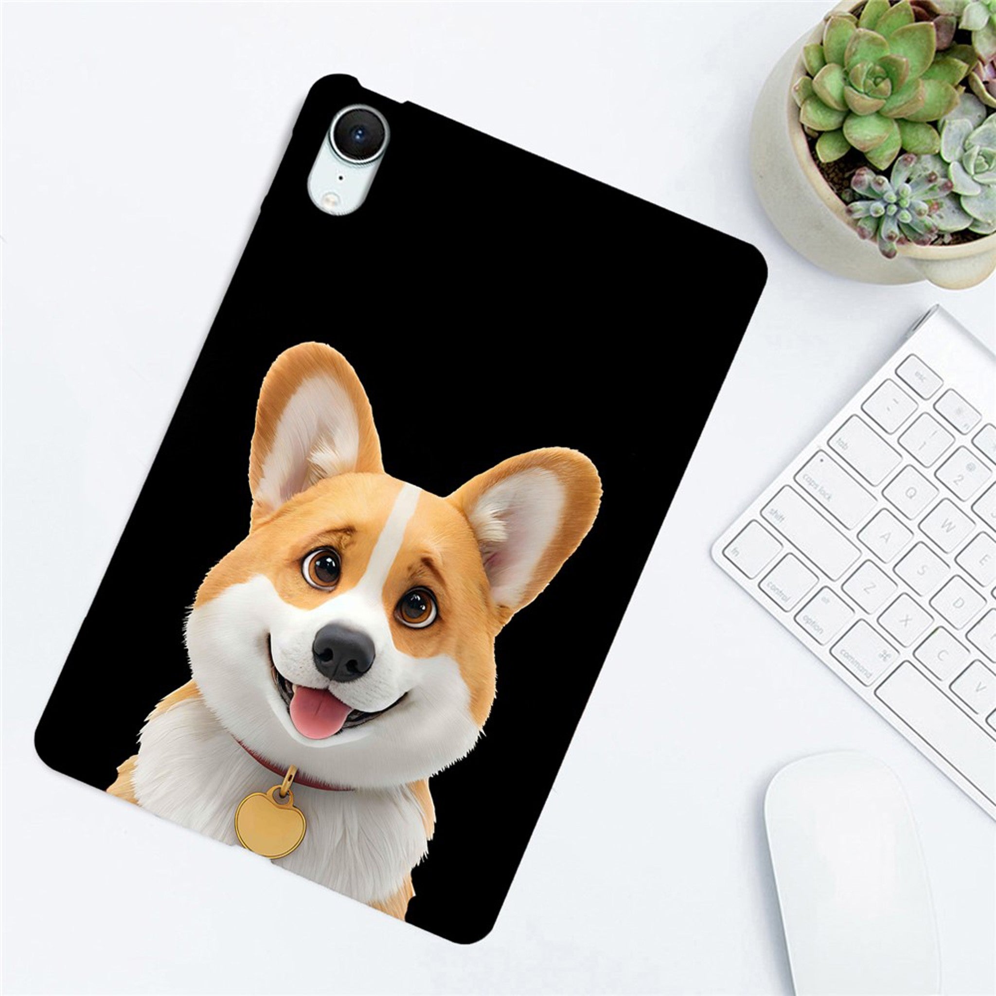 iPad Mini (2026) EIDERWOOD Fleksibelt Plast Cover - Hund (Corgi)