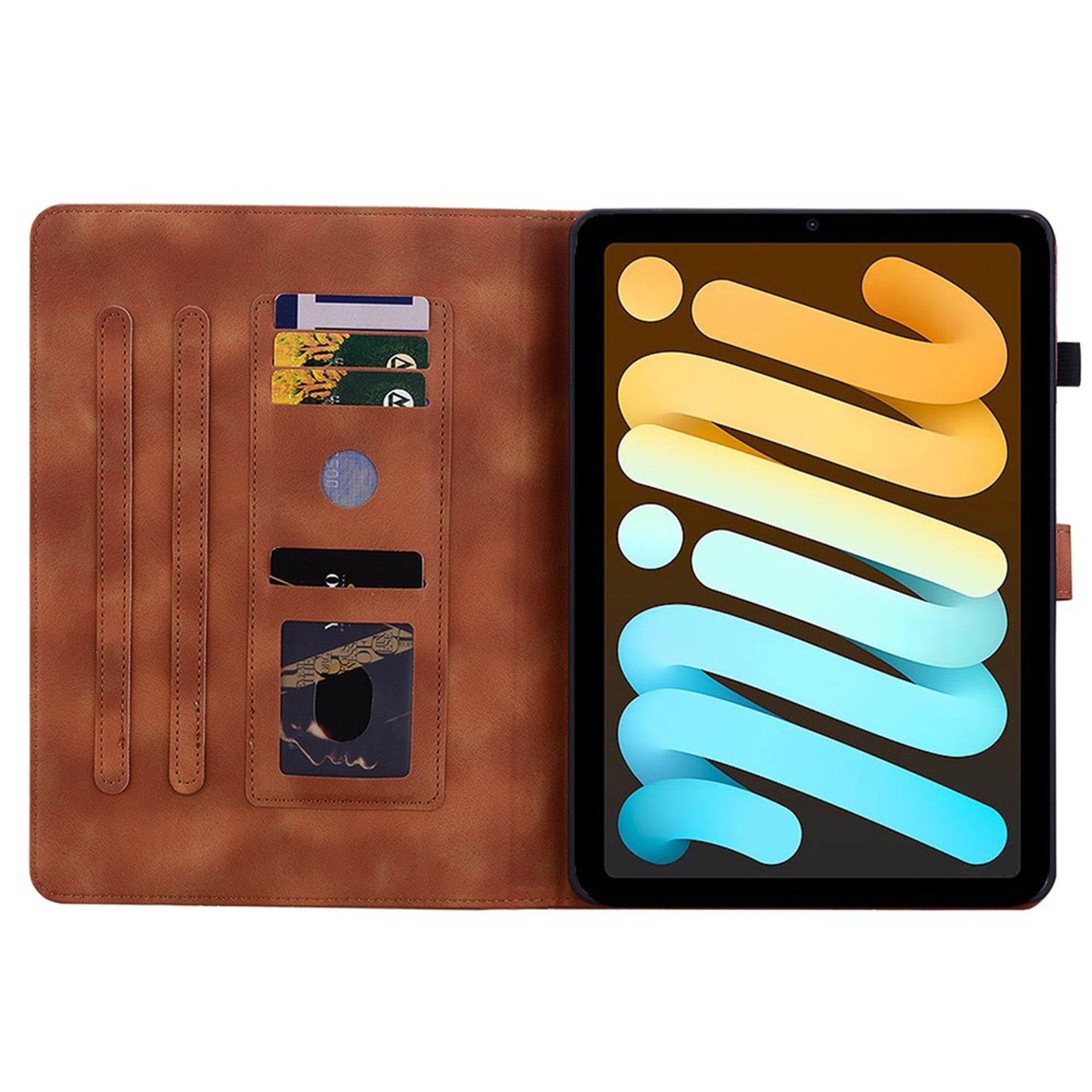 iPad Mini (2026) 8. Gen. EIDERWOOD Blomster Tekstureret Kunstlæder Flip Cover - Brun