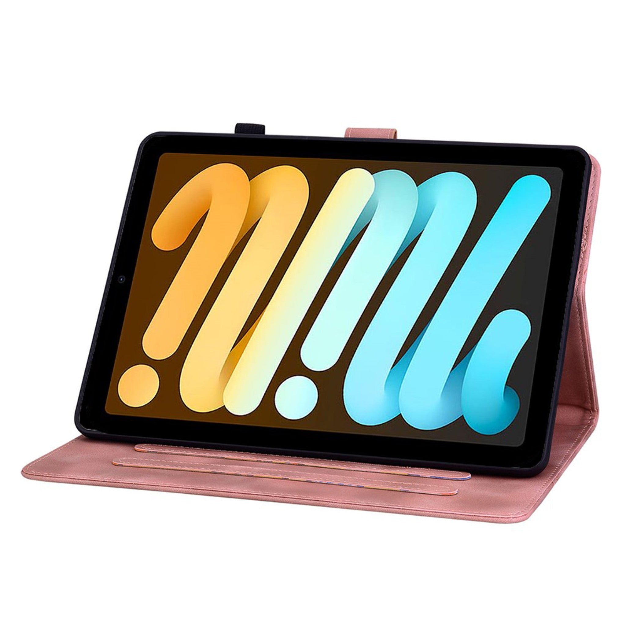 iPad Mini (2026) 8. Gen. EIDERWOOD Blomster Tekstureret Kunstlæder Flip Cover - Lyserød