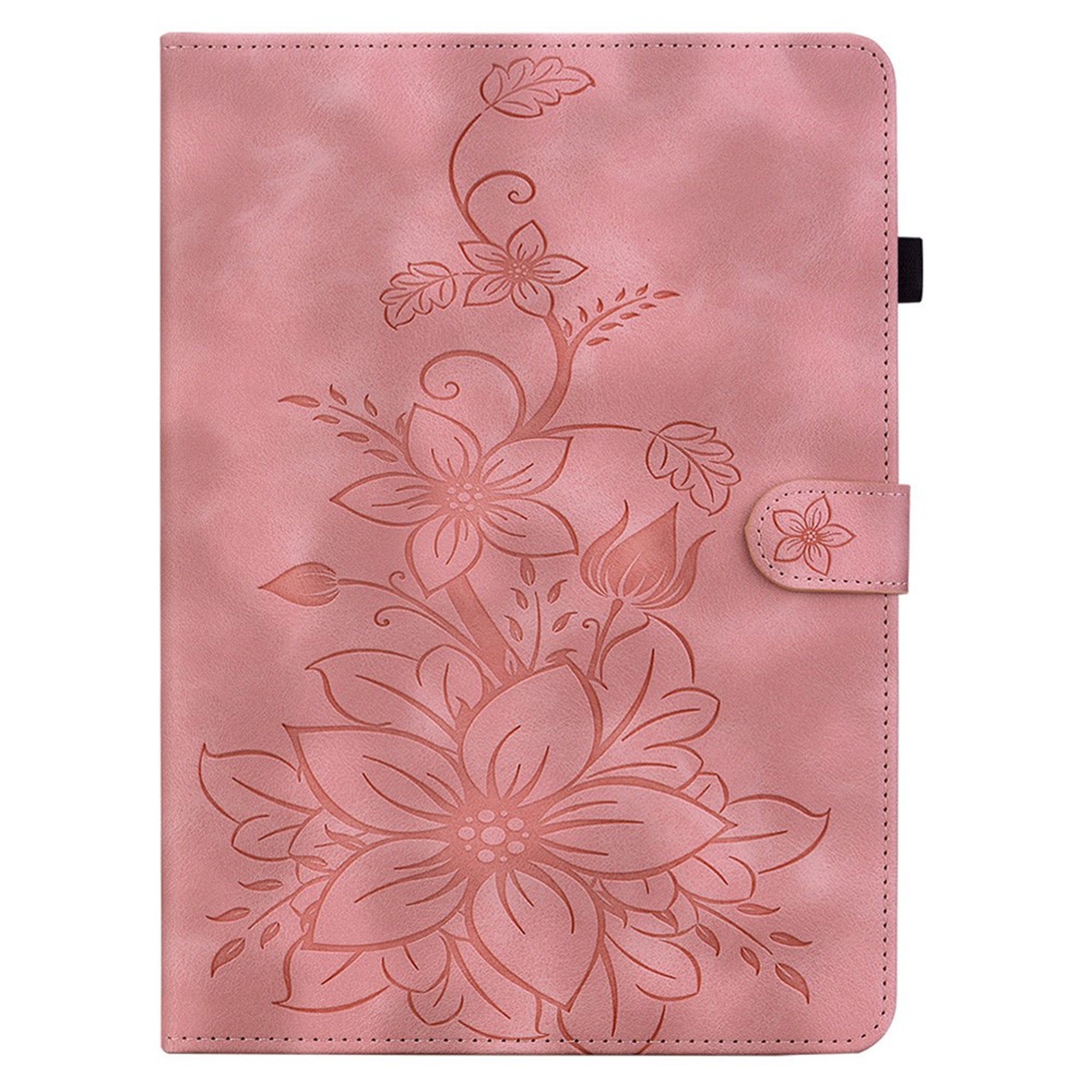 iPad Mini (2026) 8. Gen. EIDERWOOD Blomster Tekstureret Kunstlæder Flip Cover - Lyserød