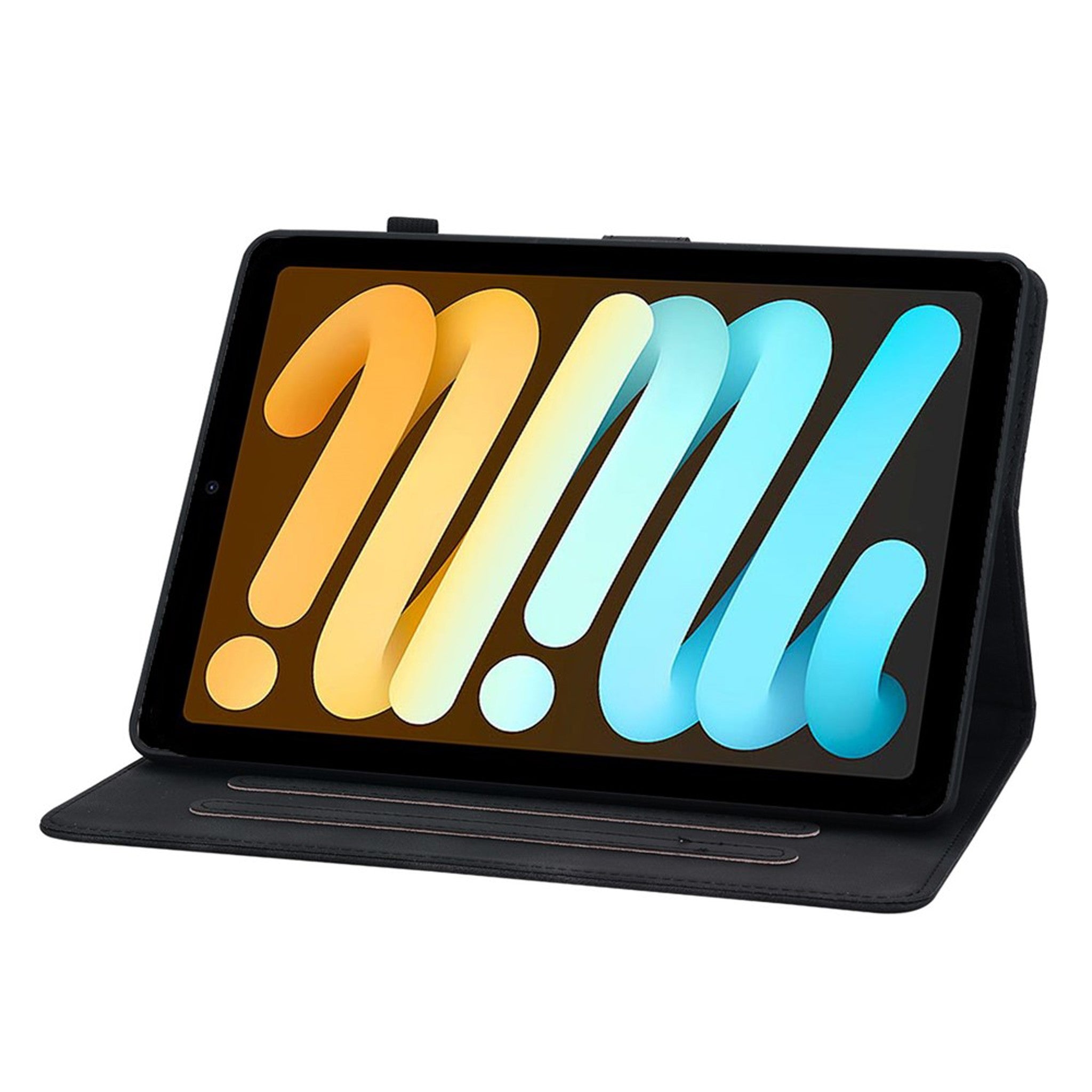iPad Mini (2026) 8. Gen. EIDERWOOD Blomster Tekstureret Kunstlæder Flip Cover - Sort