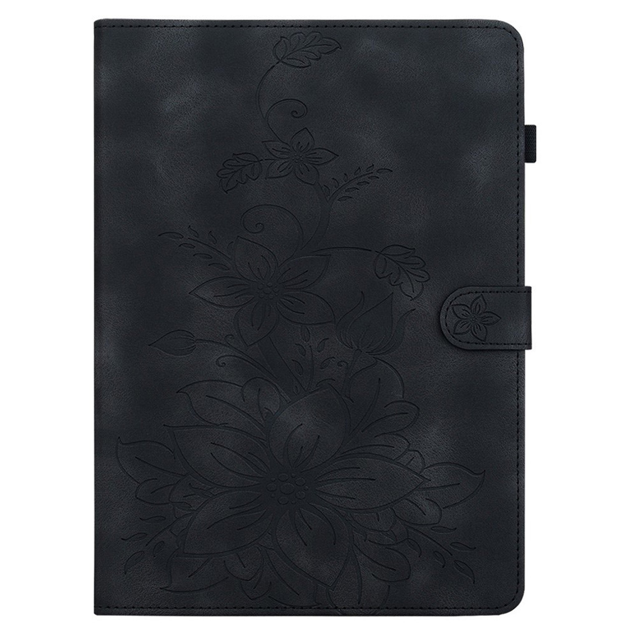 iPad Mini (2026) 8. Gen. EIDERWOOD Blomster Tekstureret Kunstlæder Flip Cover - Sort