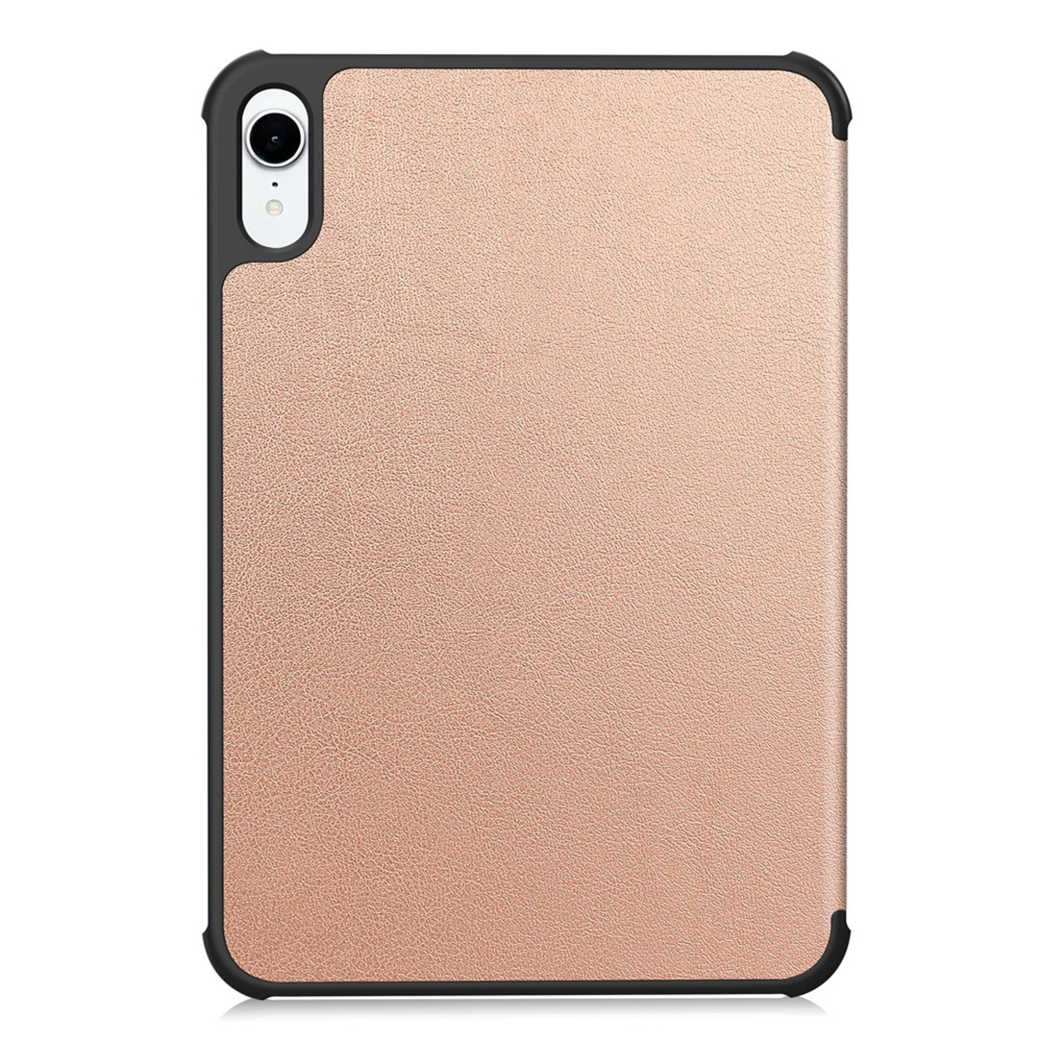 iPad Mini (2026) 8. Gen. EIDERWOOD Kunstlæder Tri-Fold Flip Cover m. Ståfunktion - Rose Gold