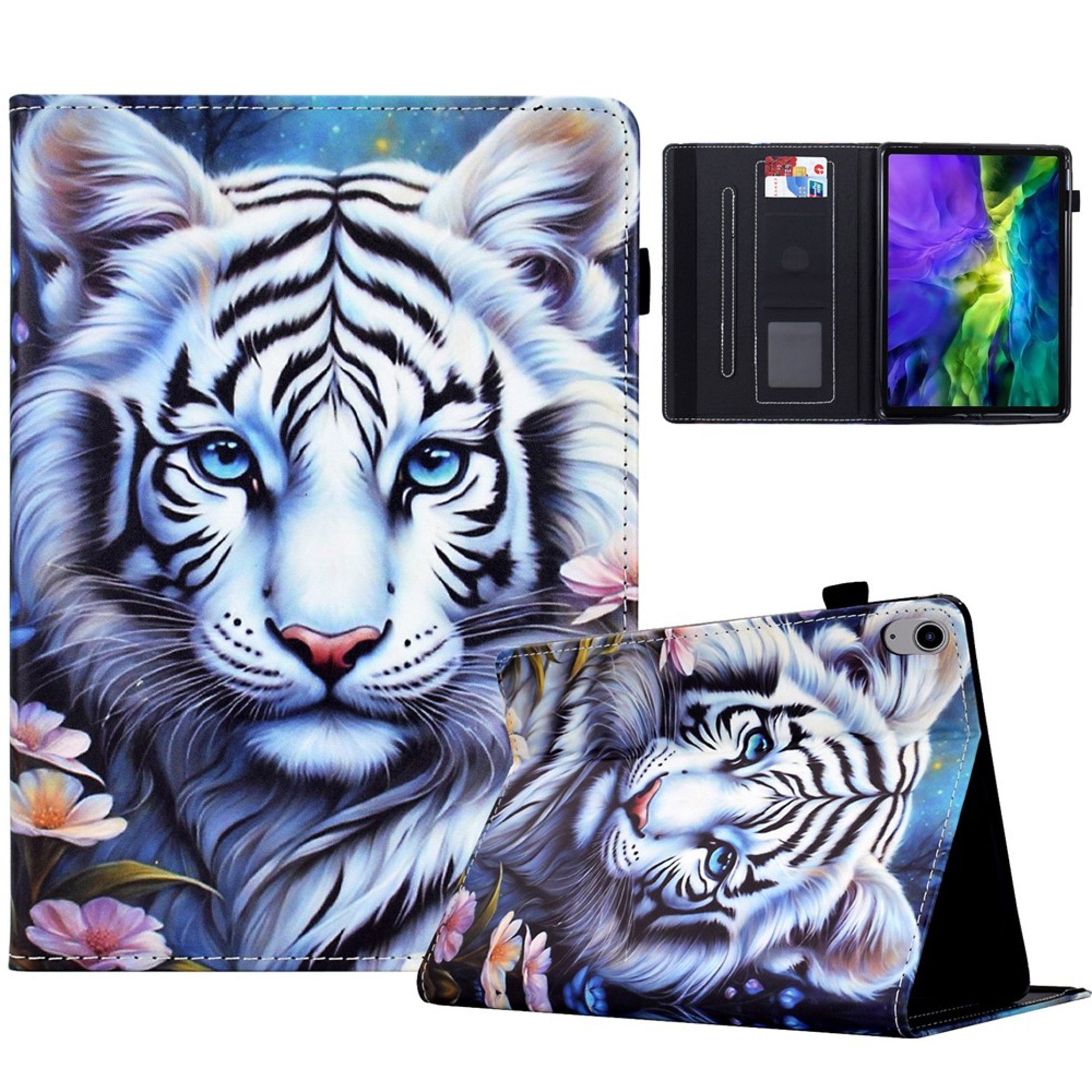 iPad Mini (2026) 8. Gen. EIDERWOOD Kunstlæder Flip Cover m. Kortholder - Tiger