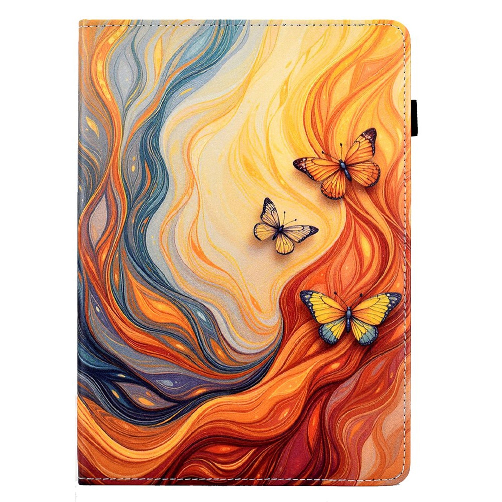 iPad Mini (2026) 8. Gen. EIDERWOOD Kunstlæder Flip Cover m. Kortholder - Sommerfugle
