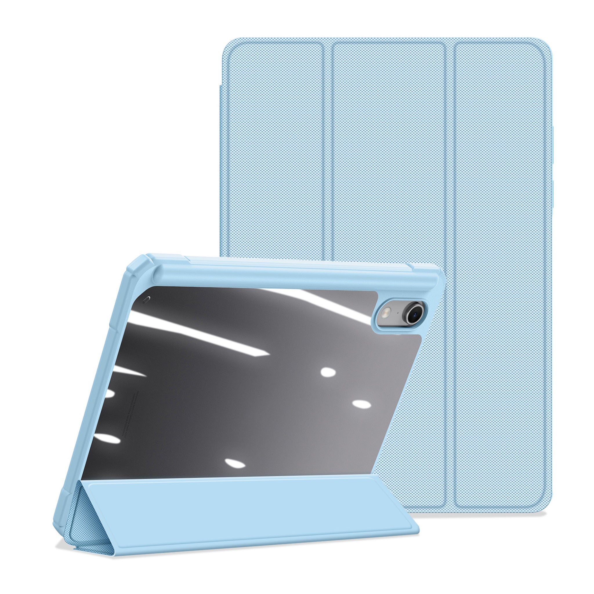 iPad Mini (2026) 8. Gen. DUX DUCIS TOBY Tri-Fold Kunstlæder Flip Cover m. Ståfunktion - Blå