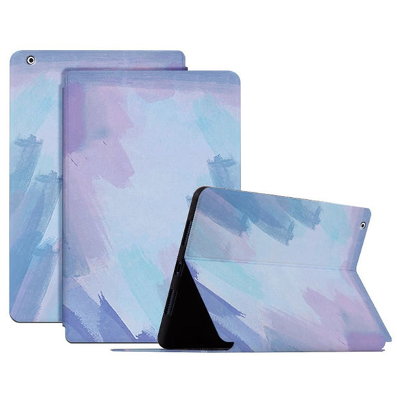 EIDERWOOD iPad 4 / 3 / 2 Kunstlæder Flip Cover m. Mønster - Blå