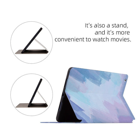 EIDERWOOD iPad 4 / 3 / 2 Kunstlæder Flip Cover m. Mønster - Lilla