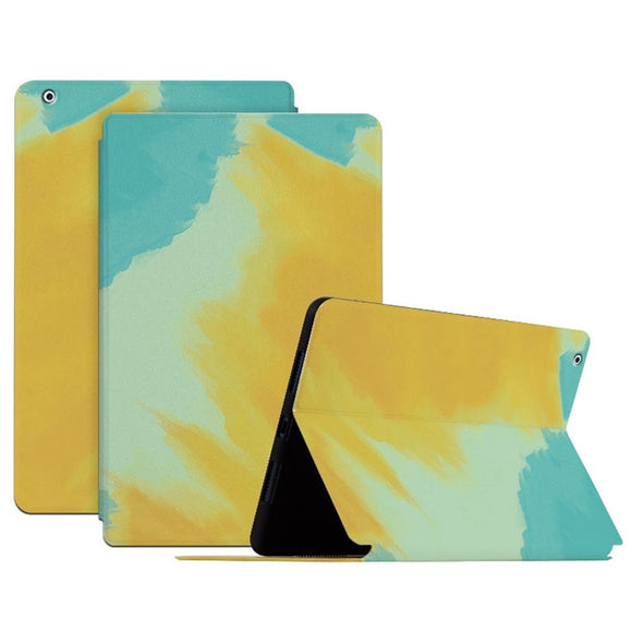 EIDERWOOD iPad 4 / 3 / 2 Kunstlæder Flip Cover m. Mønster - Gul