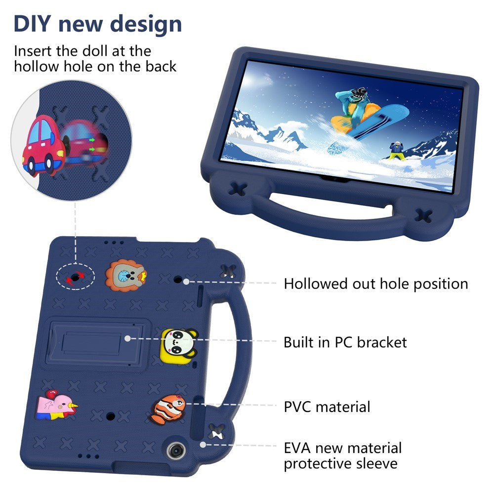 Lenovo Tab M10 (3. Gen) 10.1" (TB-328F/TB-328X) Børne Cover m. Kickstand & Håndholder - Mørkeblå