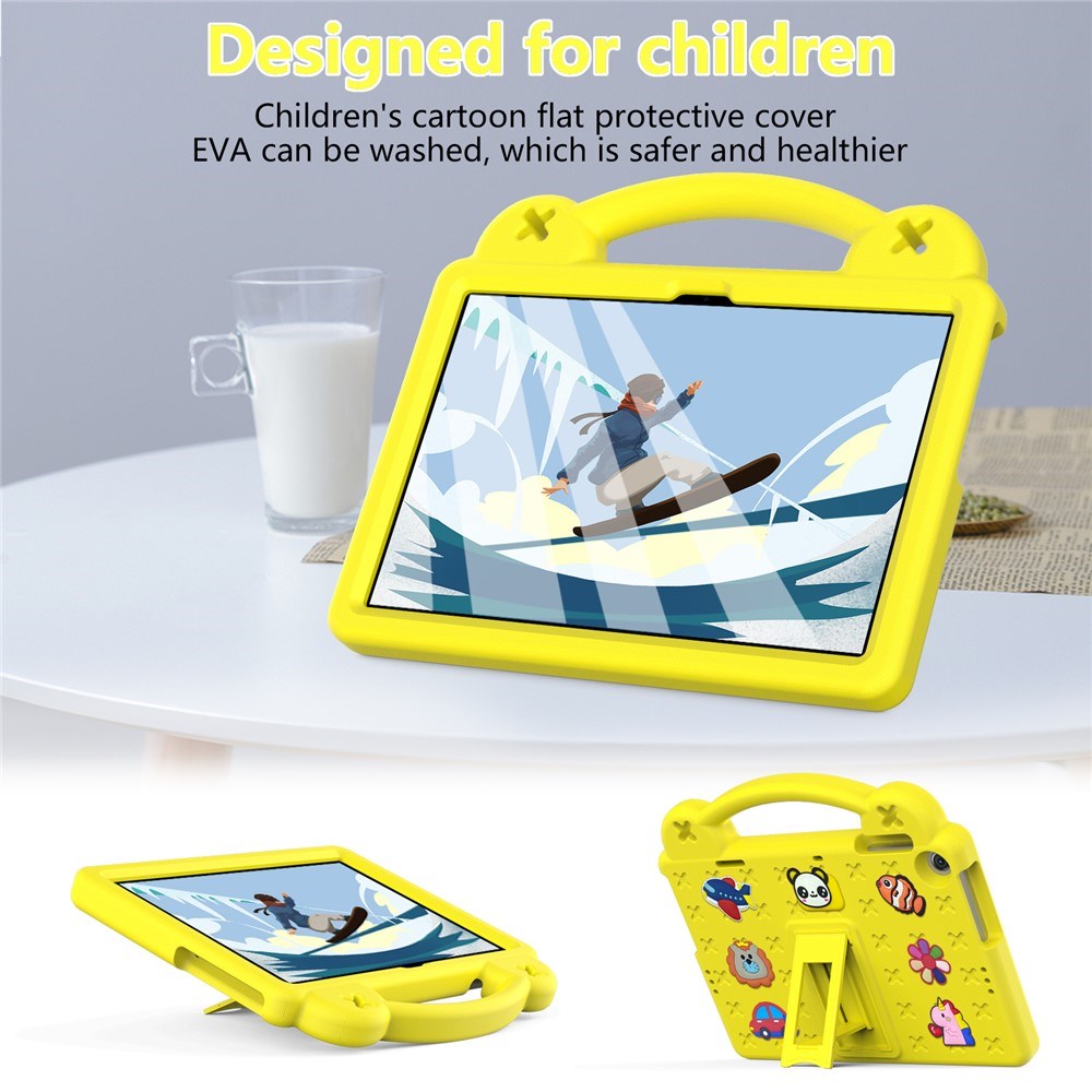 Lenovo Tab M10 (3. Gen) 10.1" (TB-328F/TB-328X) Børne Cover m. Kickstand & Håndholder - Gul