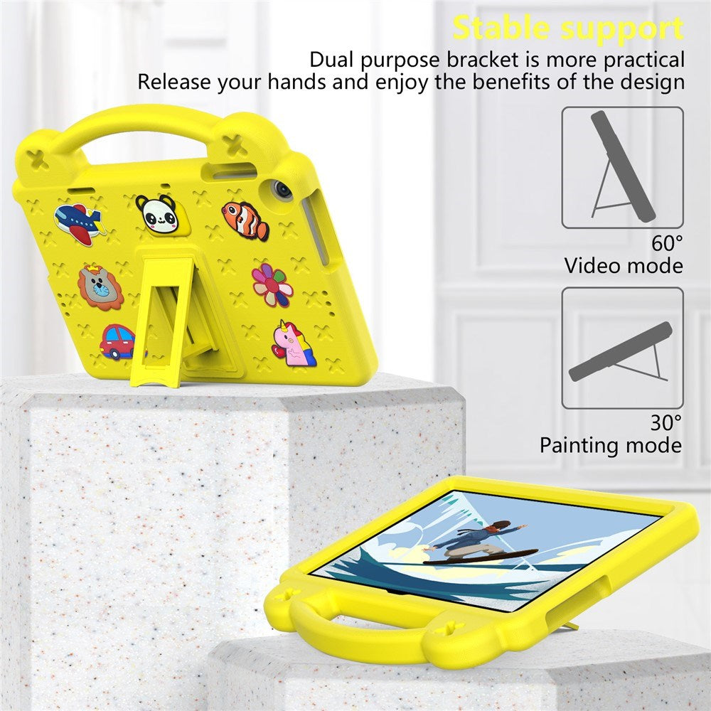 Lenovo Tab M10 (3. Gen) 10.1" (TB-328F/TB-328X) Børne Cover m. Kickstand & Håndholder - Gul